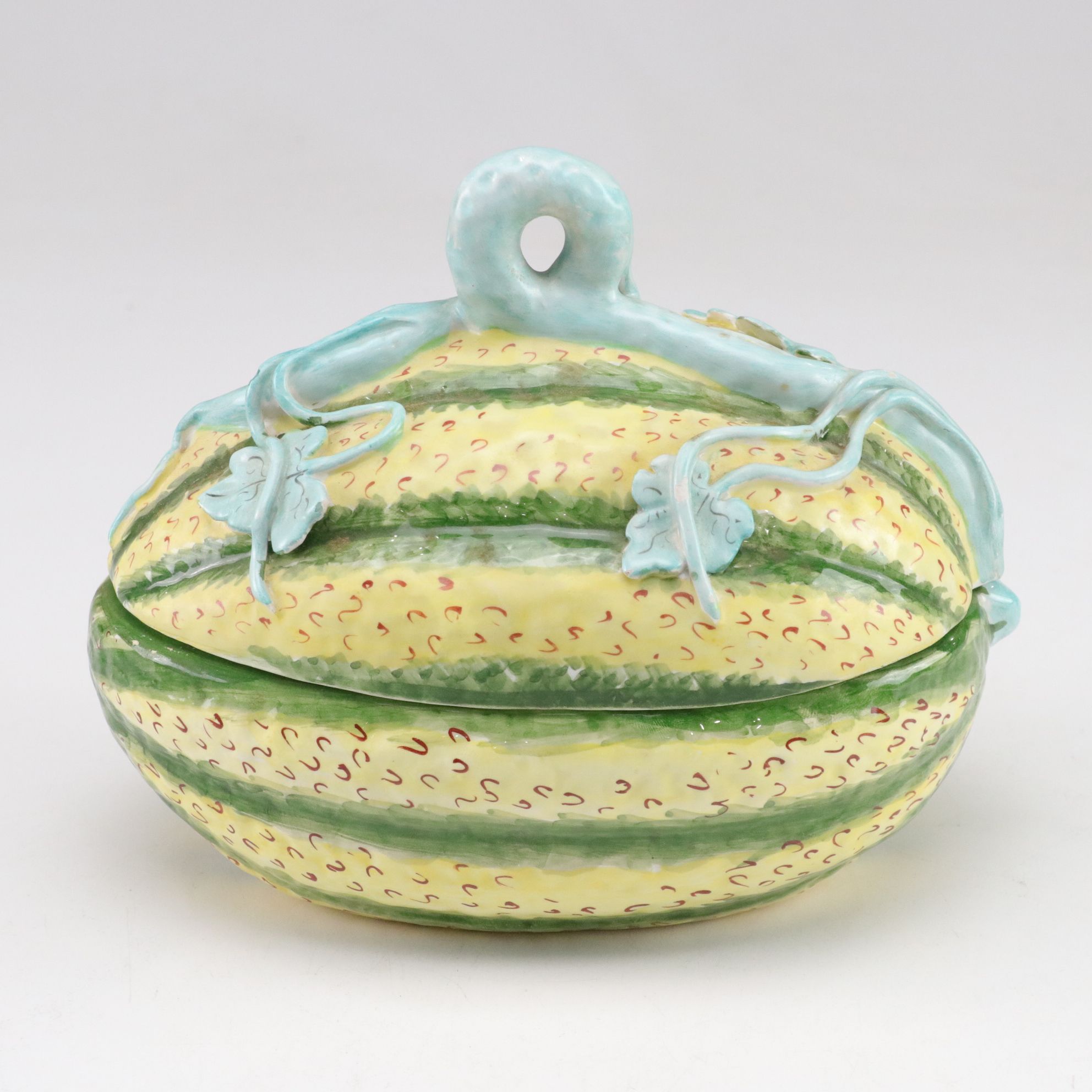 Italian Porcelain Watermelon & Reticulated Decorative Bowls