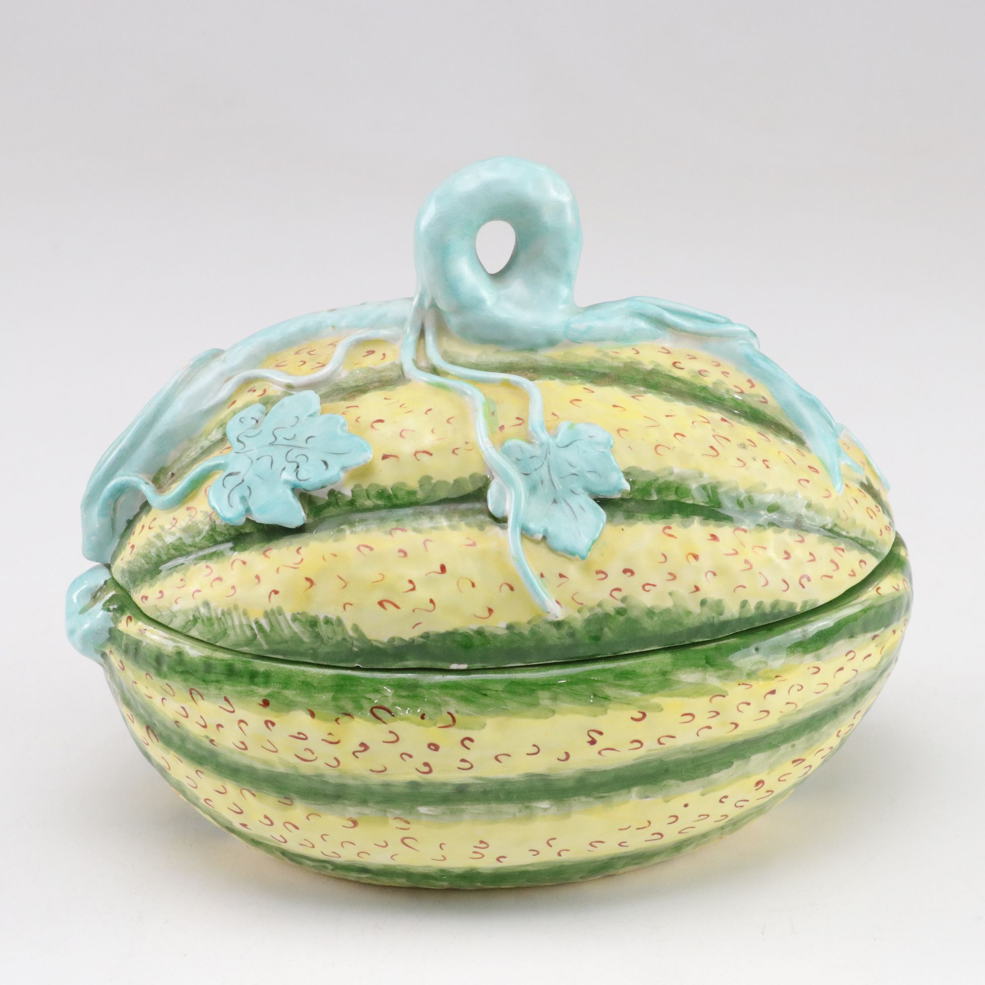 Italian Porcelain Watermelon & Reticulated Decorative Bowls