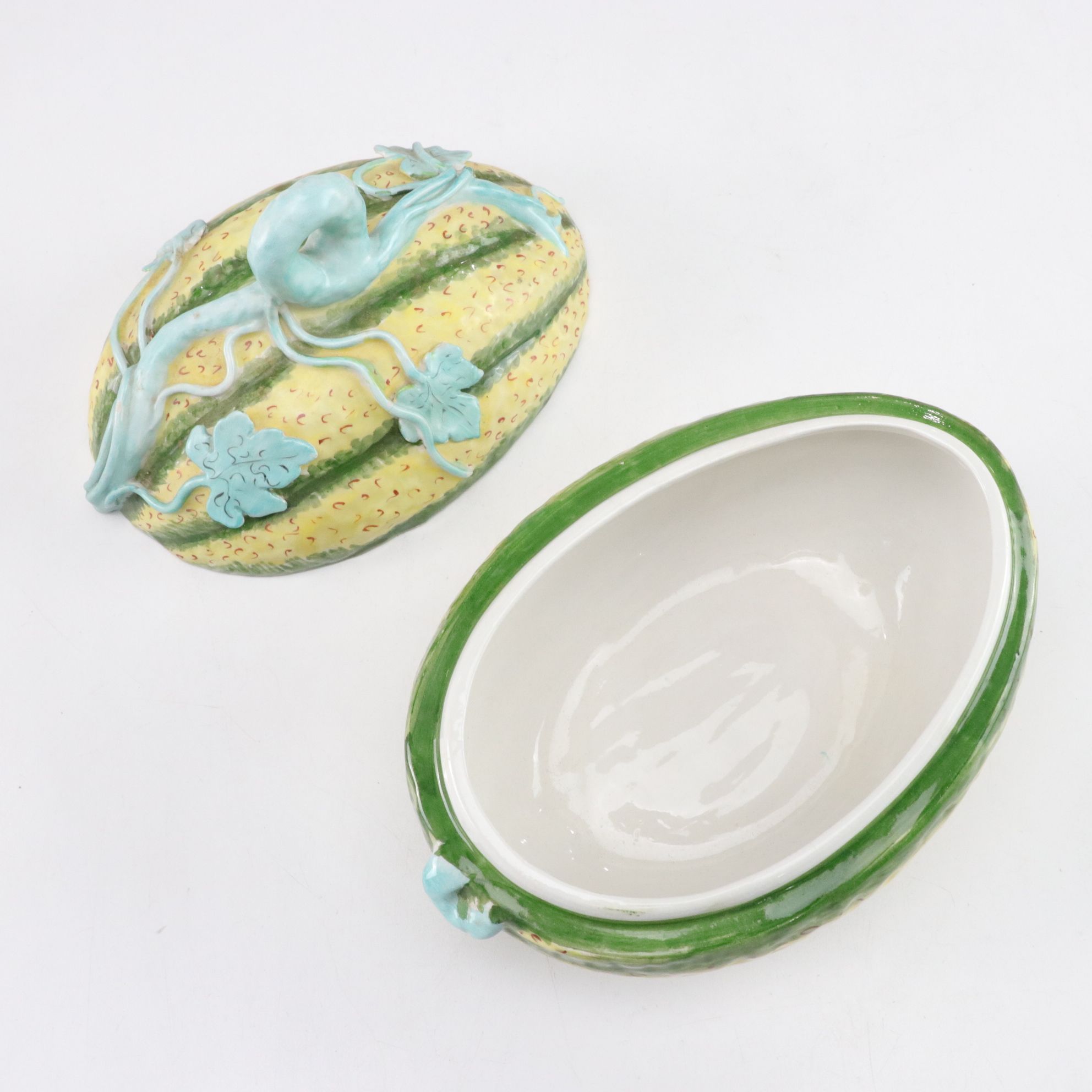 Italian Porcelain Watermelon & Reticulated Decorative Bowls