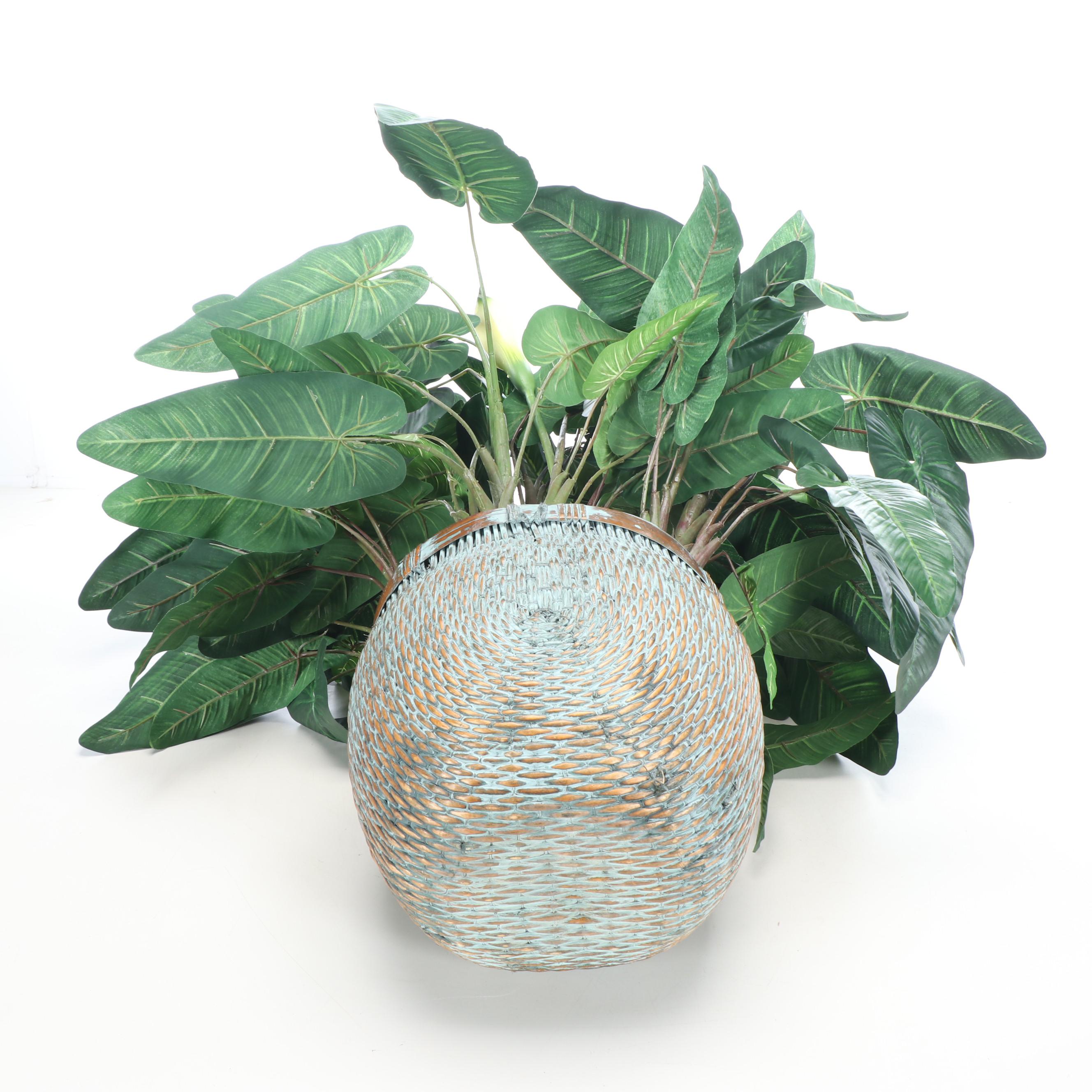 Philodendron Artificial Plant in Ceramic Planter