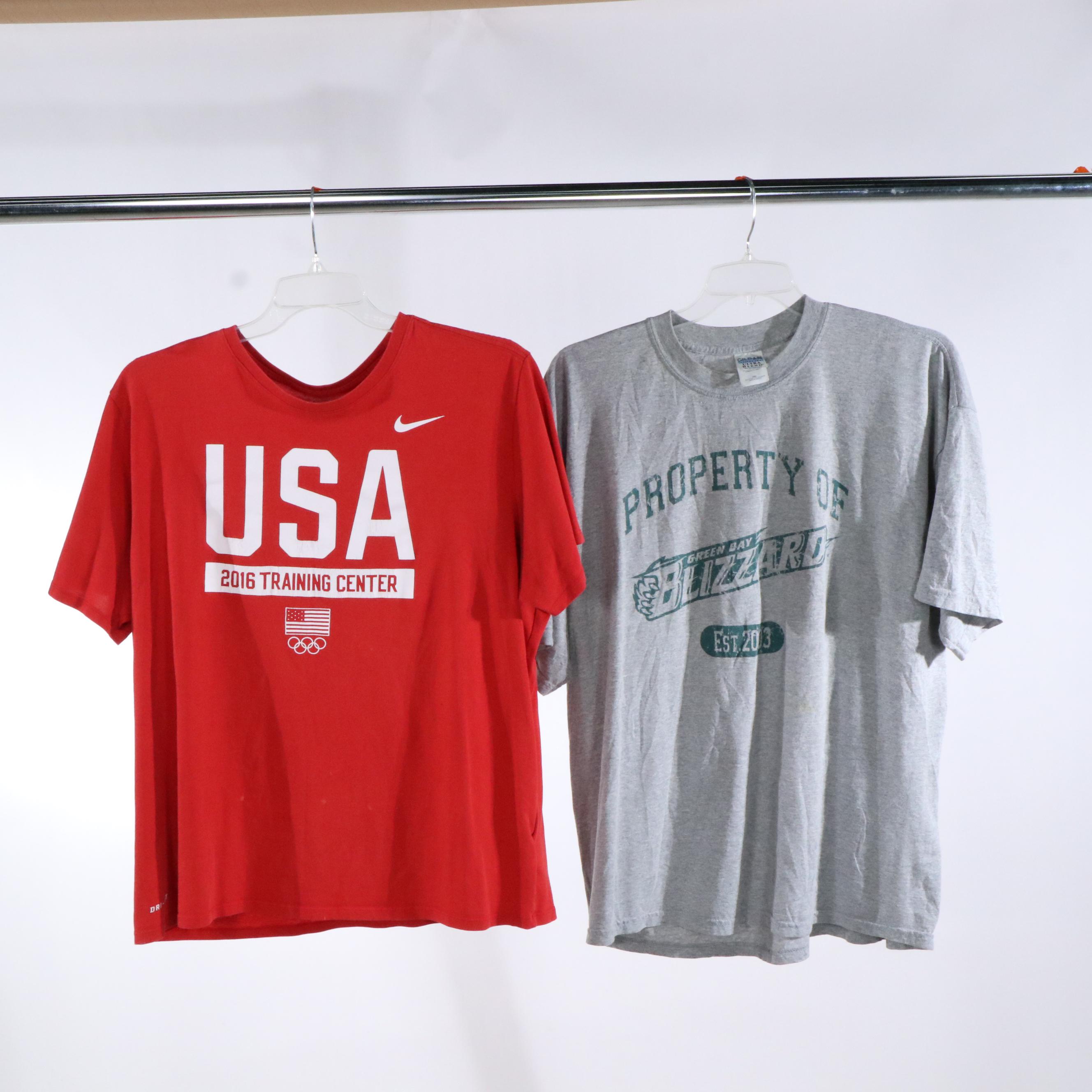 Letterman Jacket with Sports T-Shirts, Hoodie, and More