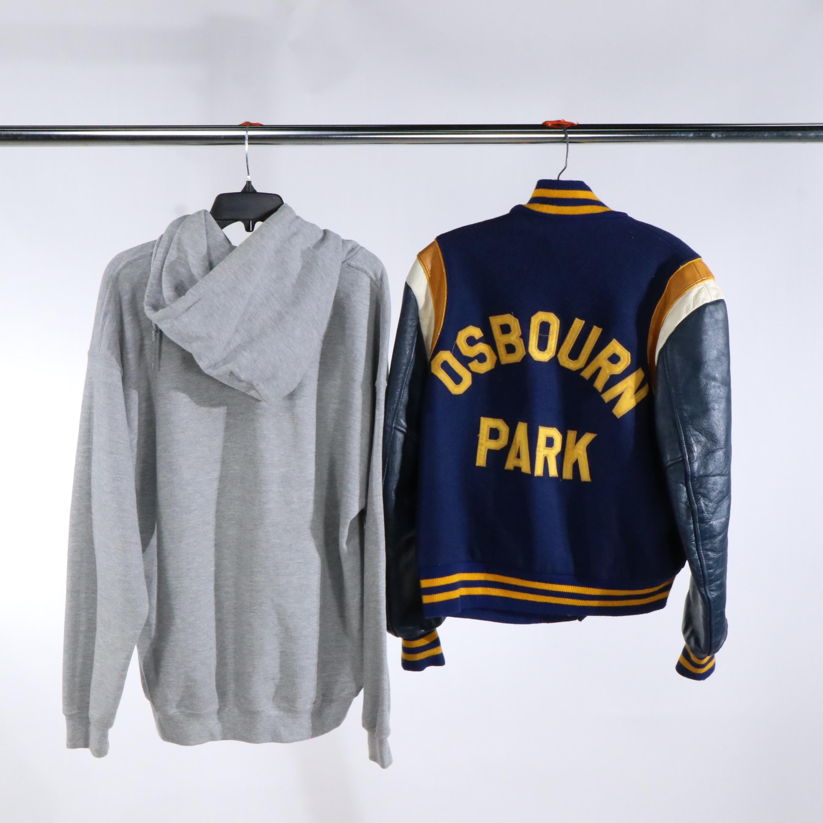 Letterman Jacket with Sports T-Shirts, Hoodie, and More