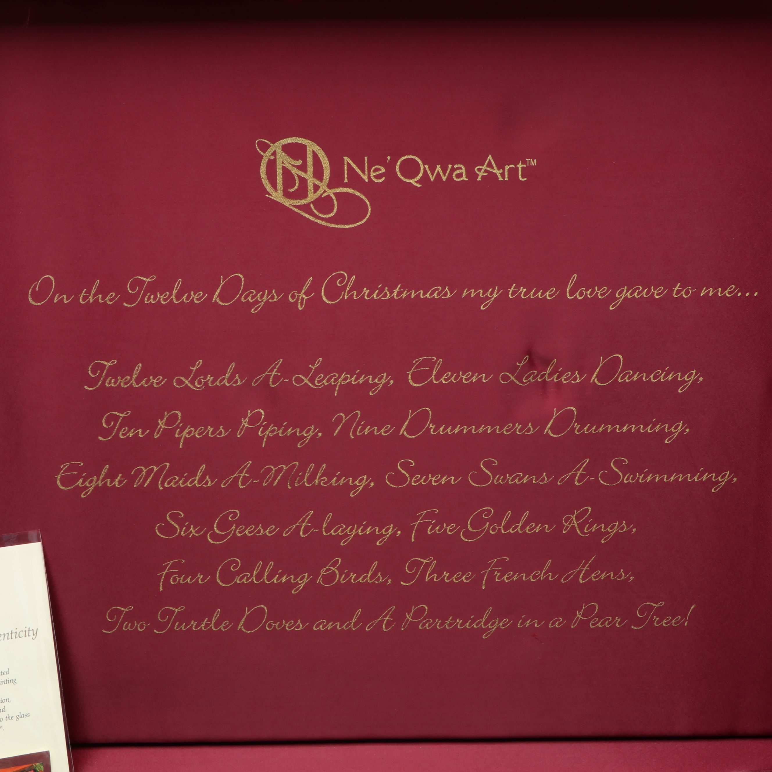 Susan Winget for Ne'Qwa Art "12 Days of Christmas" Blown Glass Ornament Set