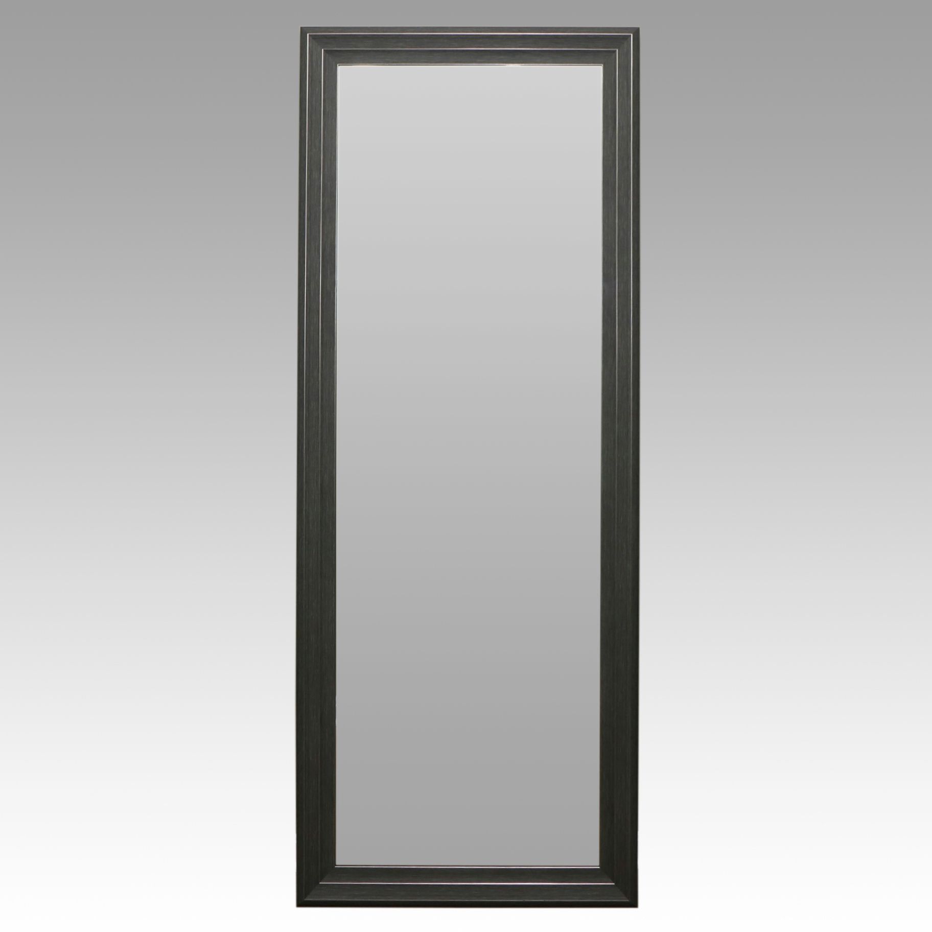 78" Full-Length Wall Mirror with Brushed Grey Frame