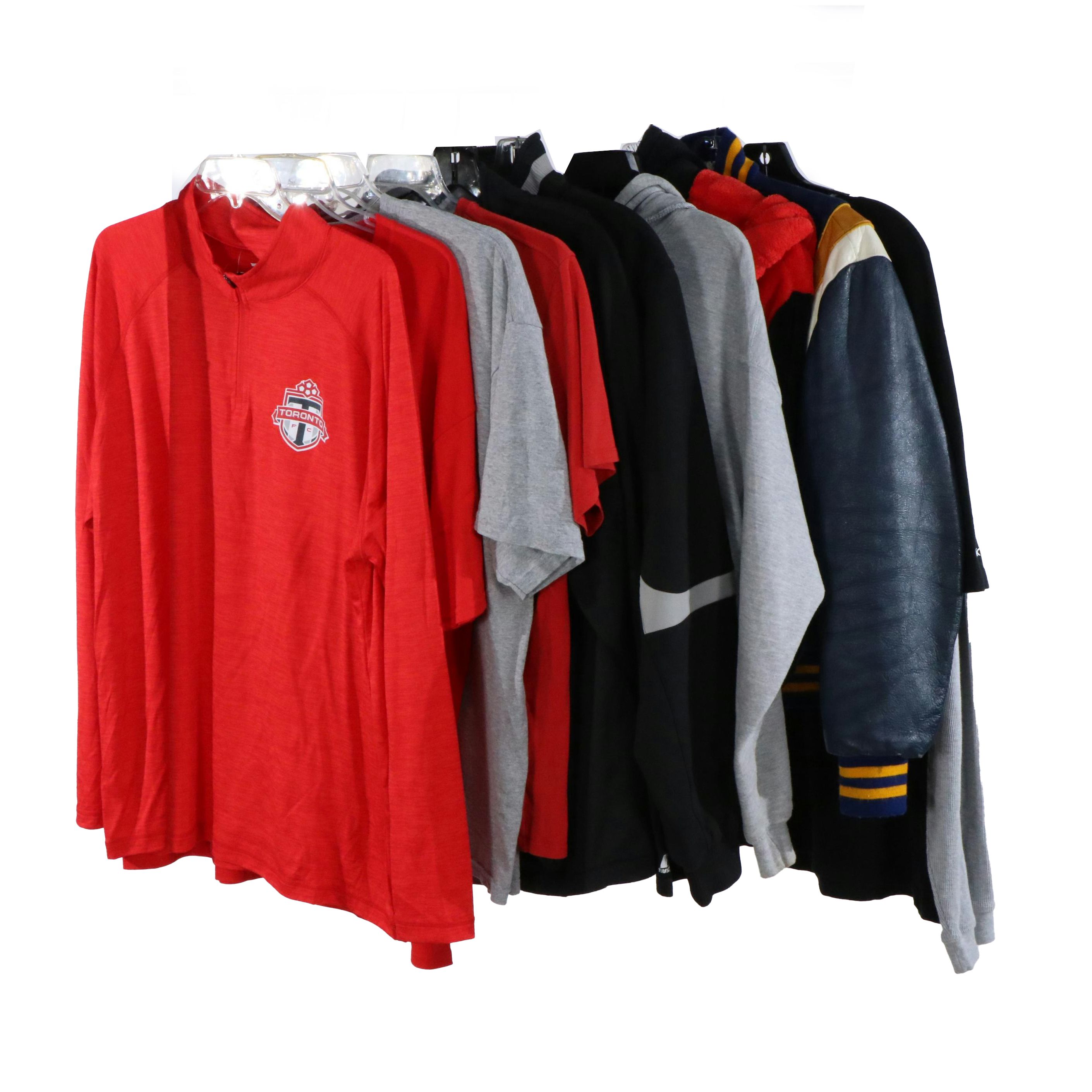Letterman Jacket with Sports T-Shirts, Hoodie, and More