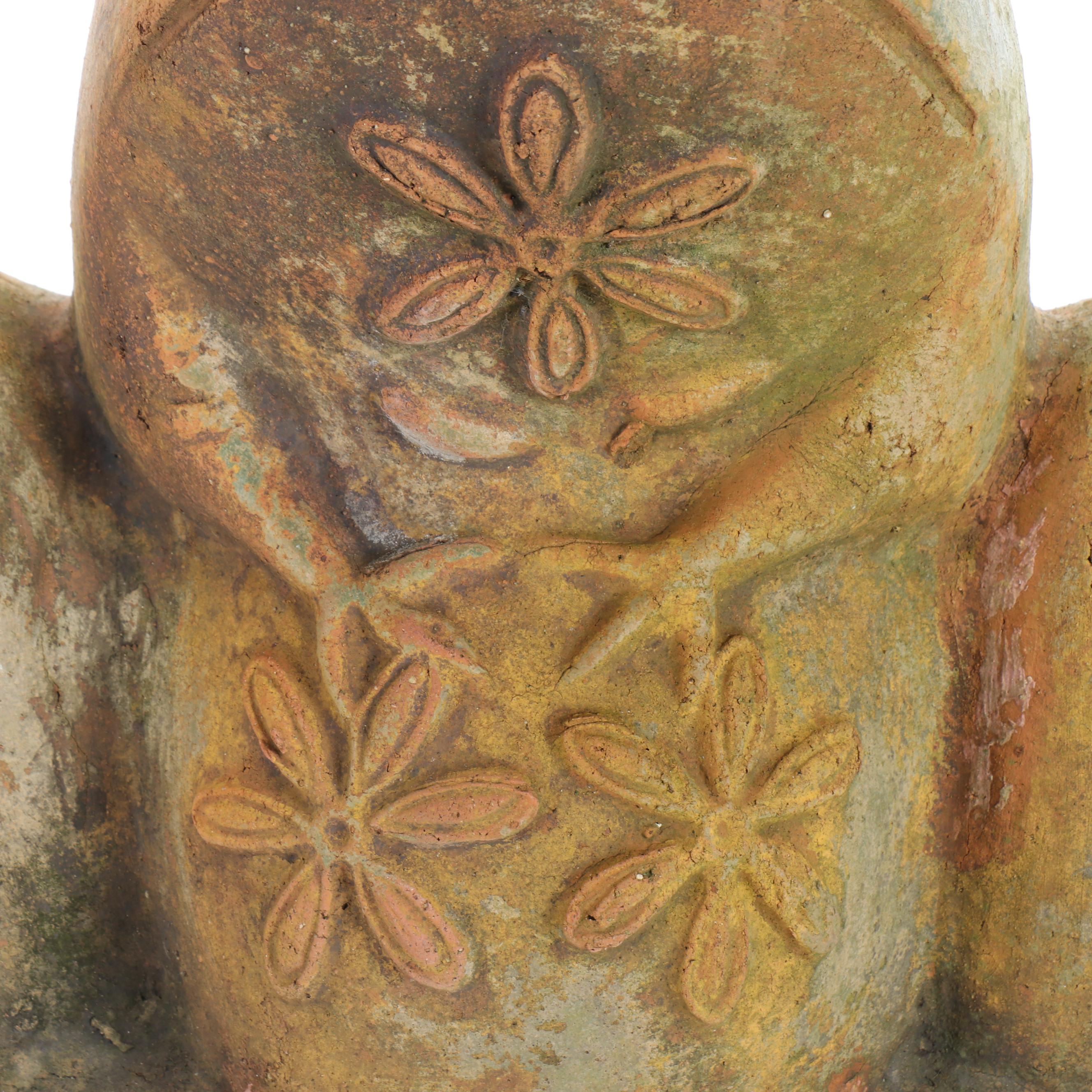 Rustic Frog Metal Planter