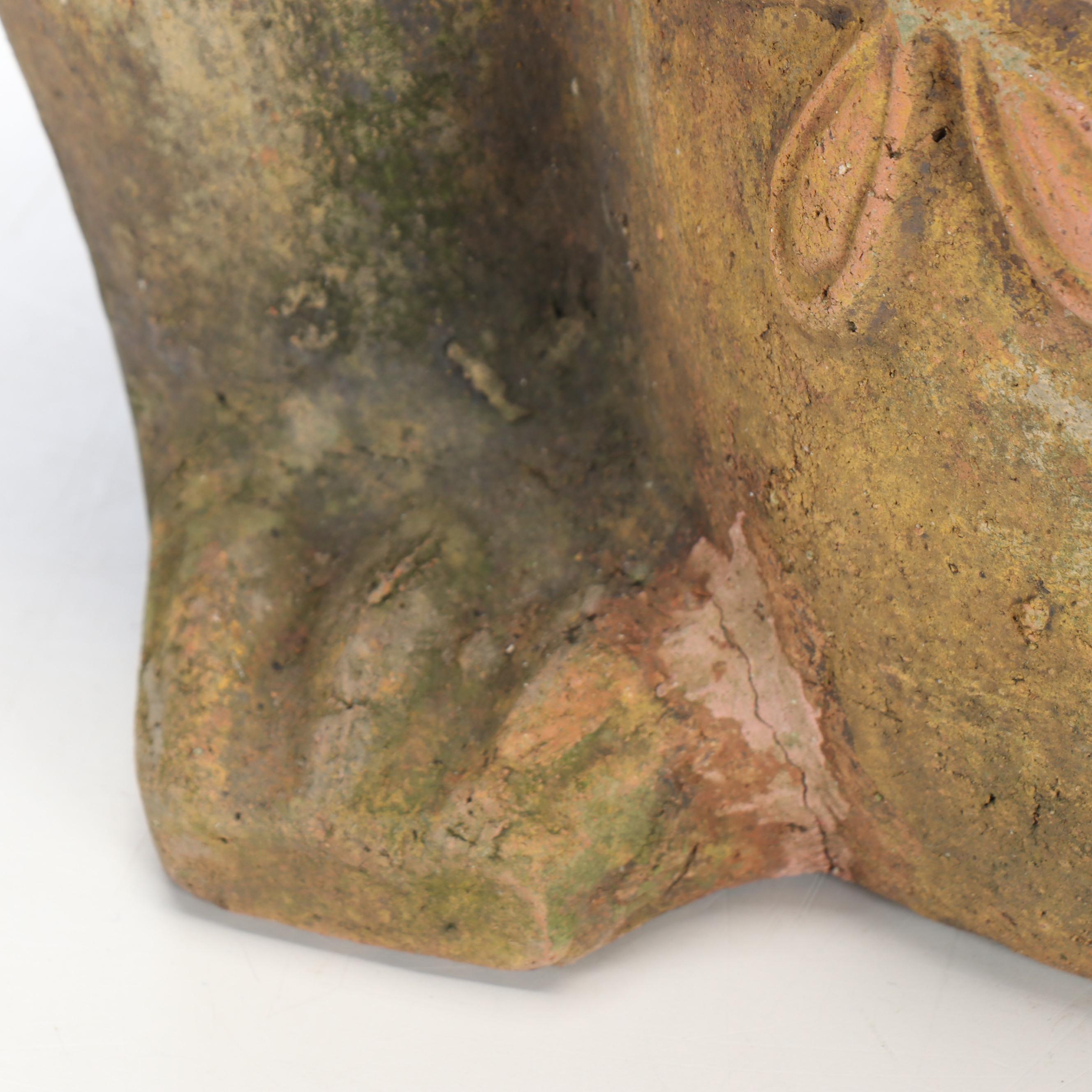 Rustic Frog Metal Planter