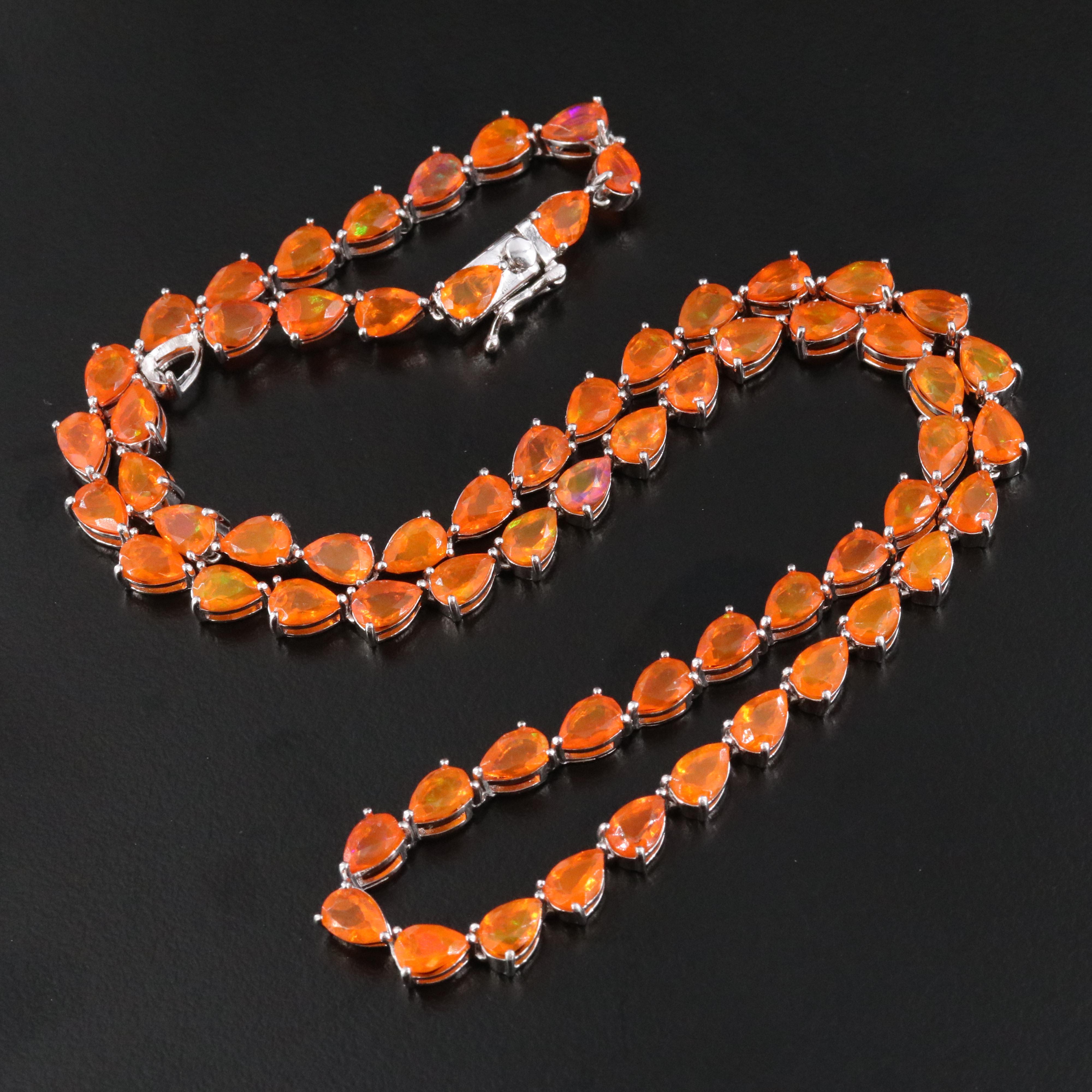 Sterling Opal Necklace