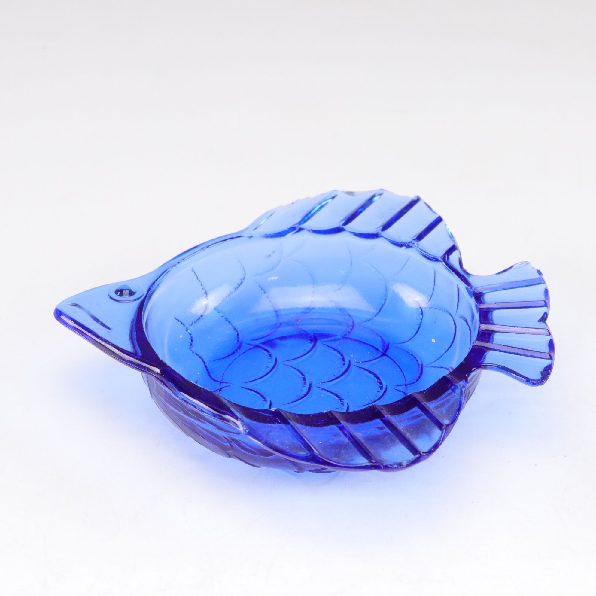 Royal Haeger Aqua Ceramic Cat Fishbowl with Cobalt Angel Fish Ashtray & More