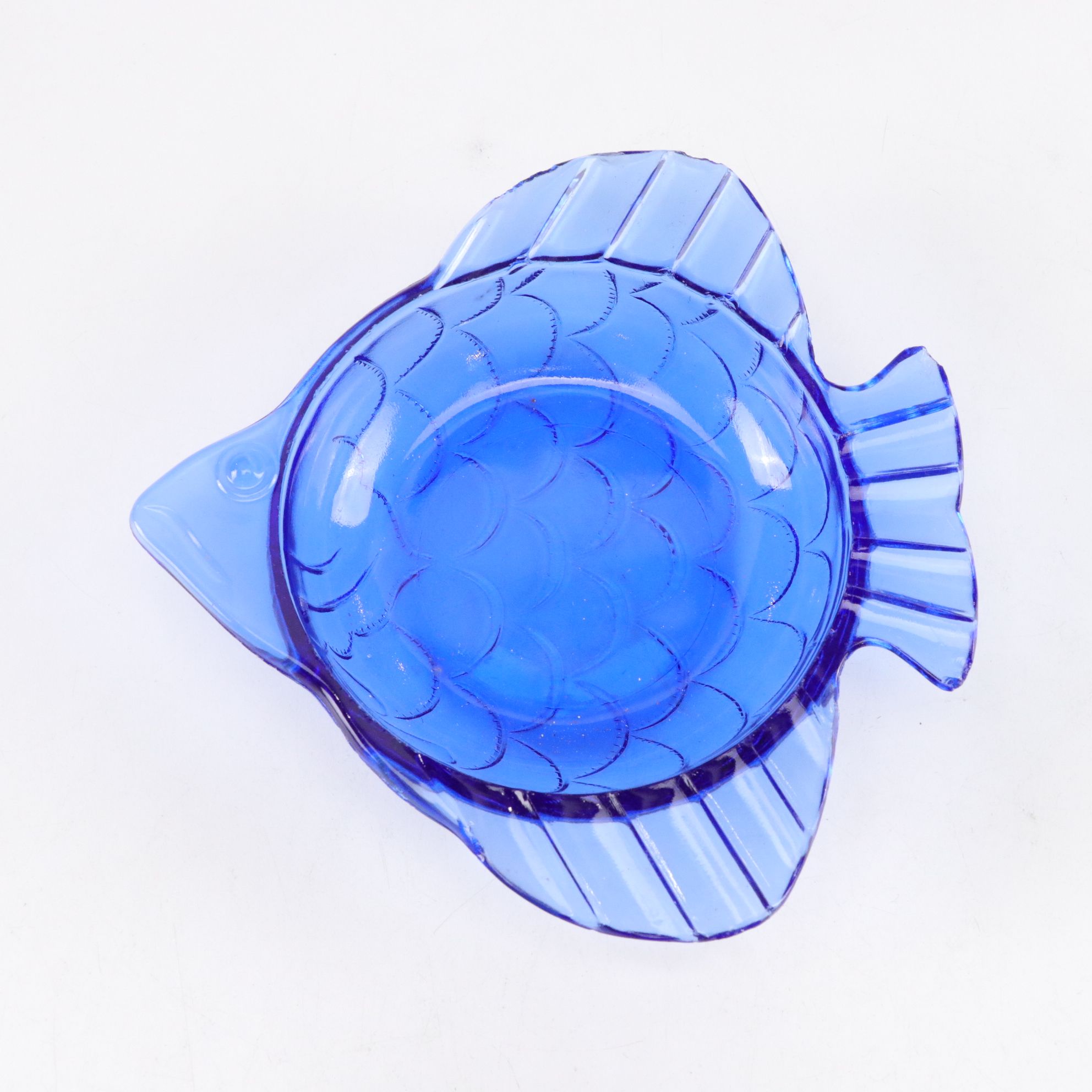 Royal Haeger Aqua Ceramic Cat Fishbowl with Cobalt Angel Fish Ashtray & More