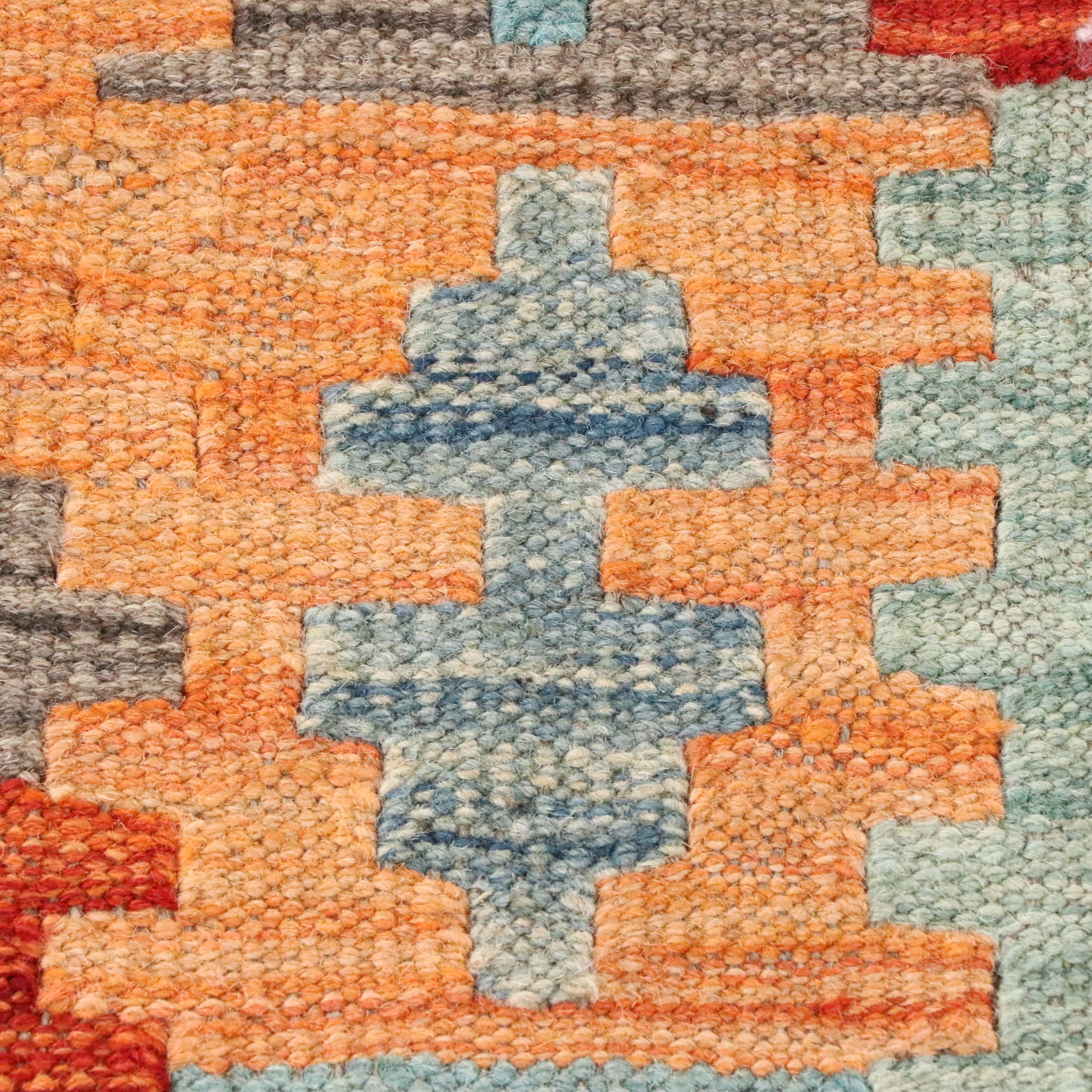 2'9 x 9'9 Handwoven Pakistani Kilim Carpet Runner