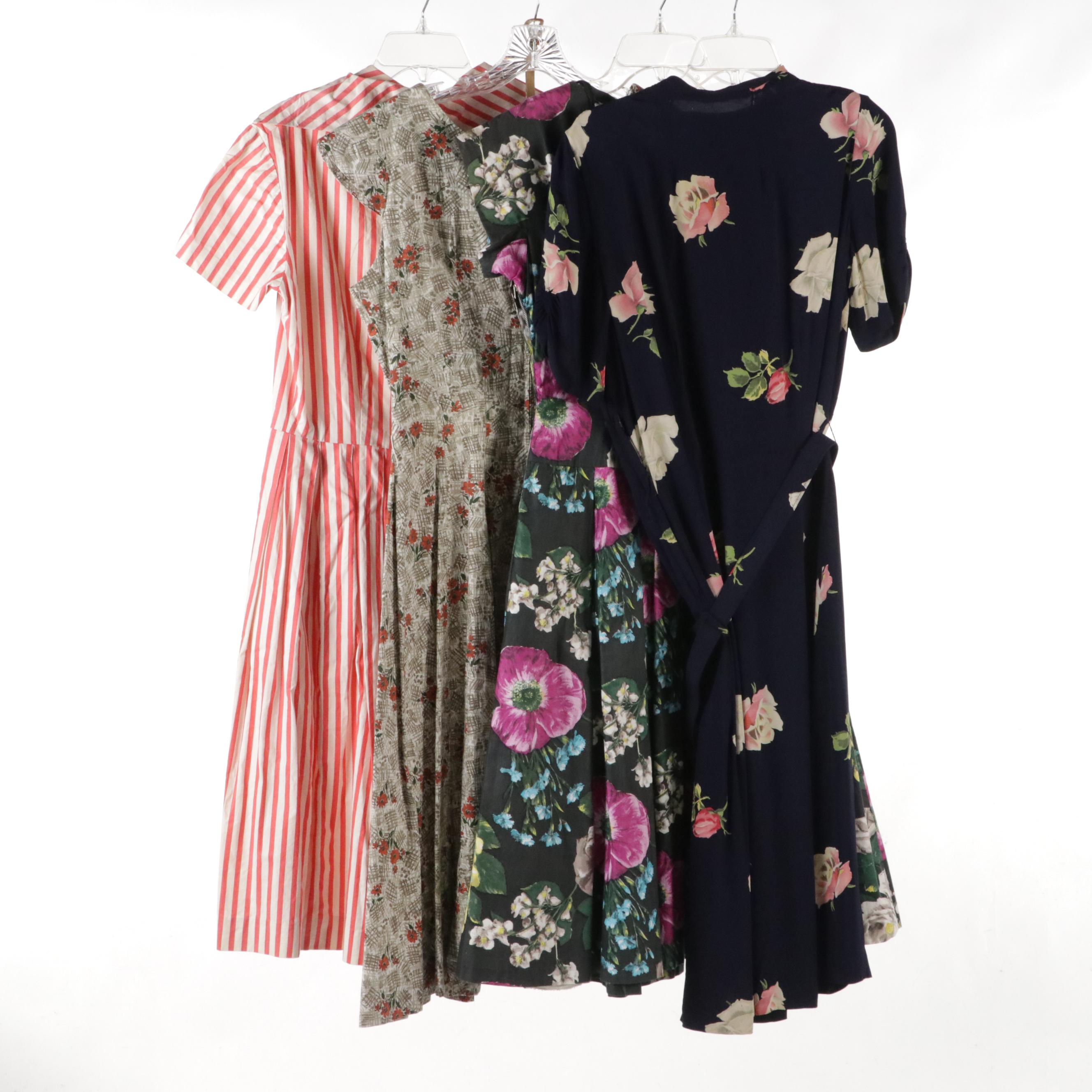 Diana Vintage Floral Print Pleated Dress, Le Cadeau Volant Striped Dress, More