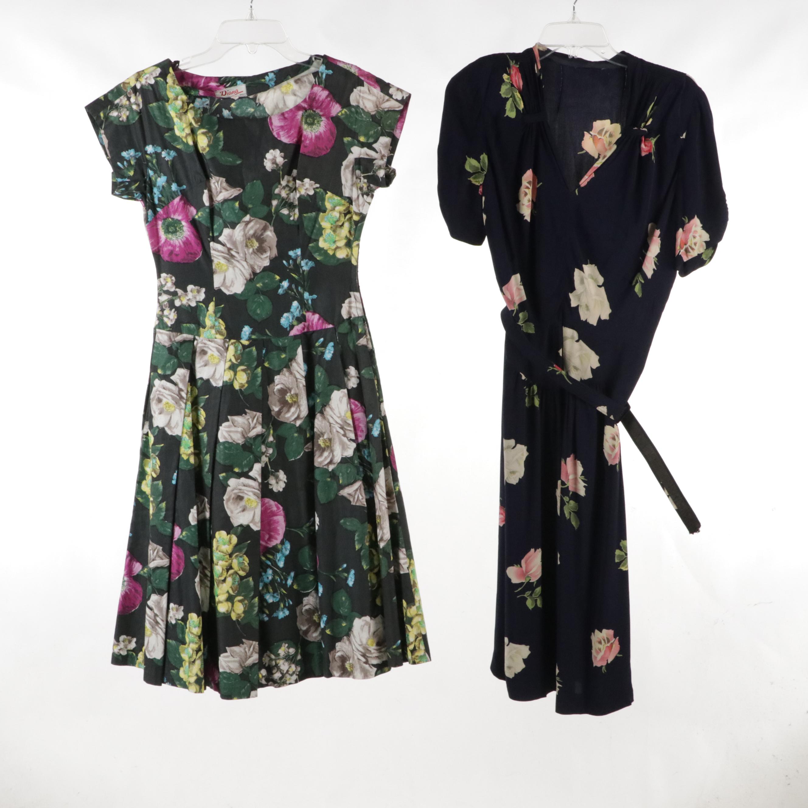 Diana Vintage Floral Print Pleated Dress, Le Cadeau Volant Striped Dress, More