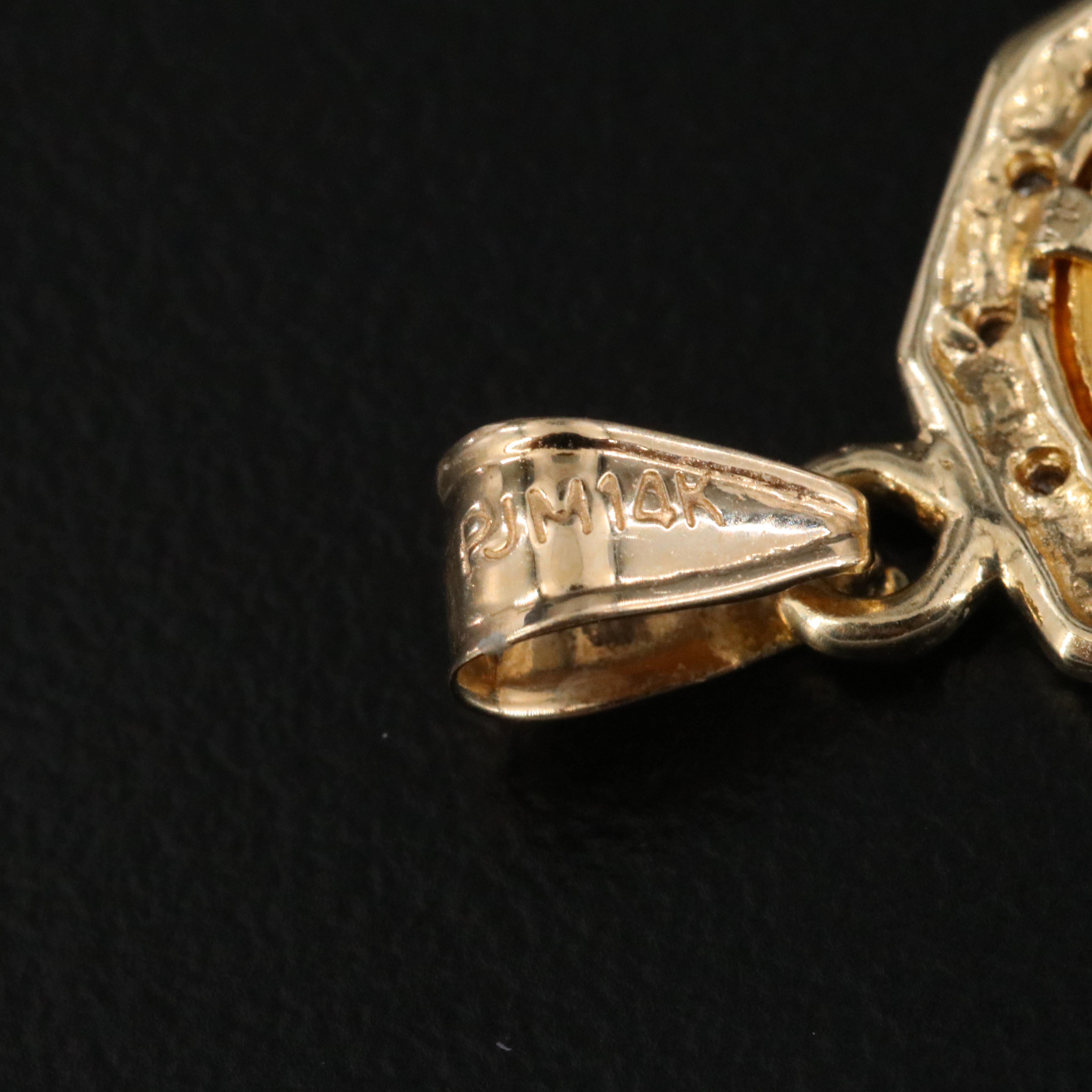 14K 0.10 CTW Diamond Pendant with 1991 China 3-Yuan Panda Gold Bullion Coin