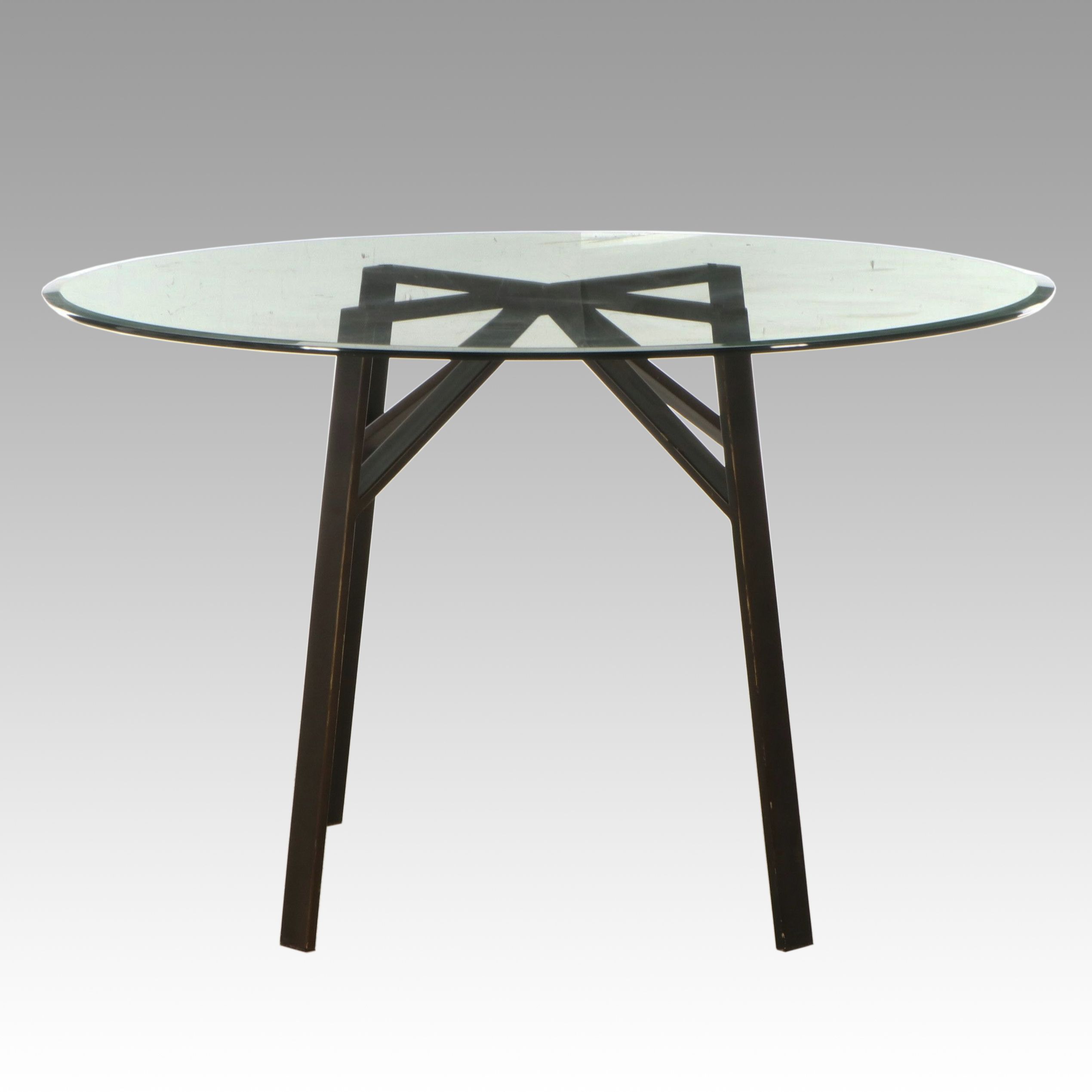 Modern Dining Table with Glass Top