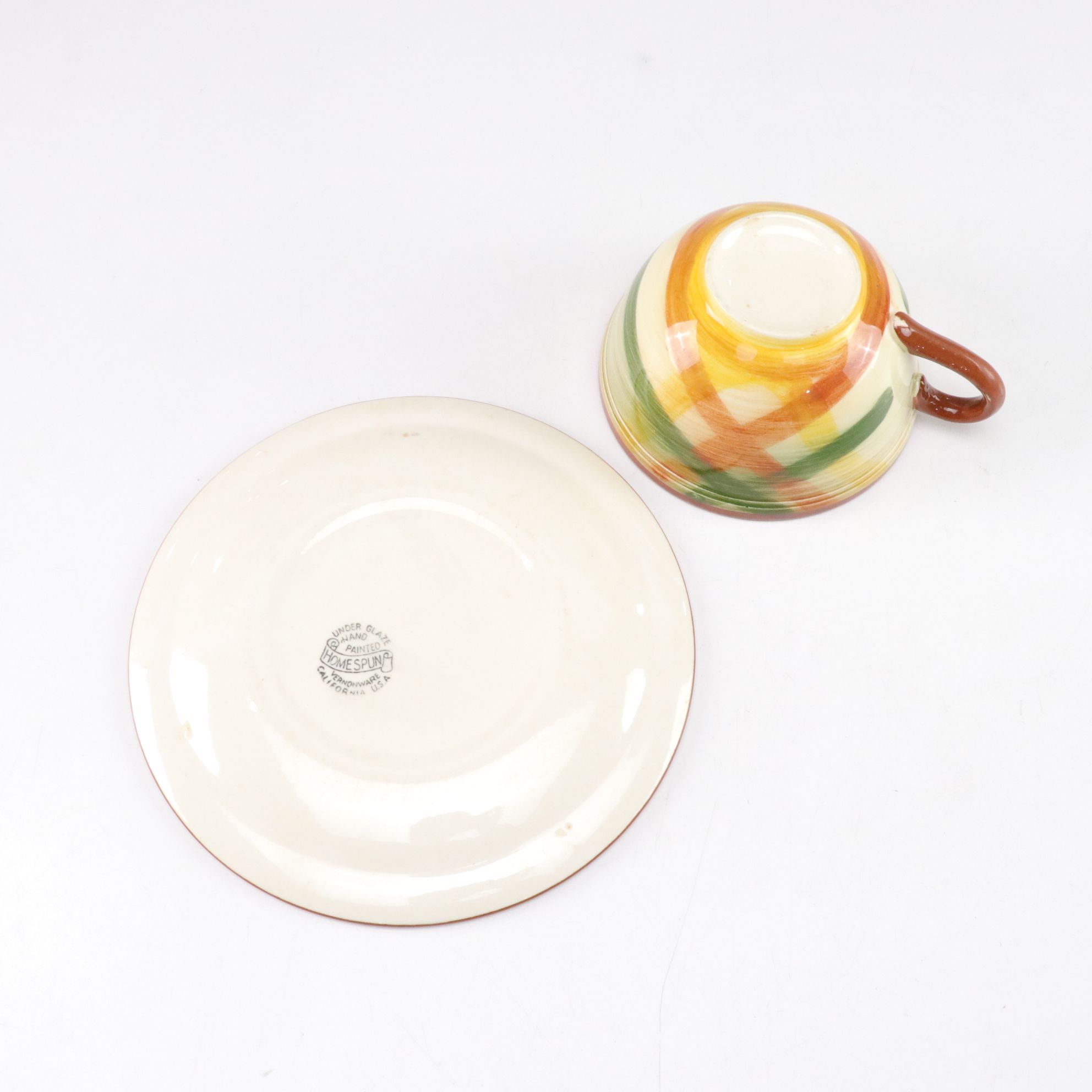 Eight Anchor Hocking "Milano" Glasses, "Homespun" Ceramics, and Melamine Bowls