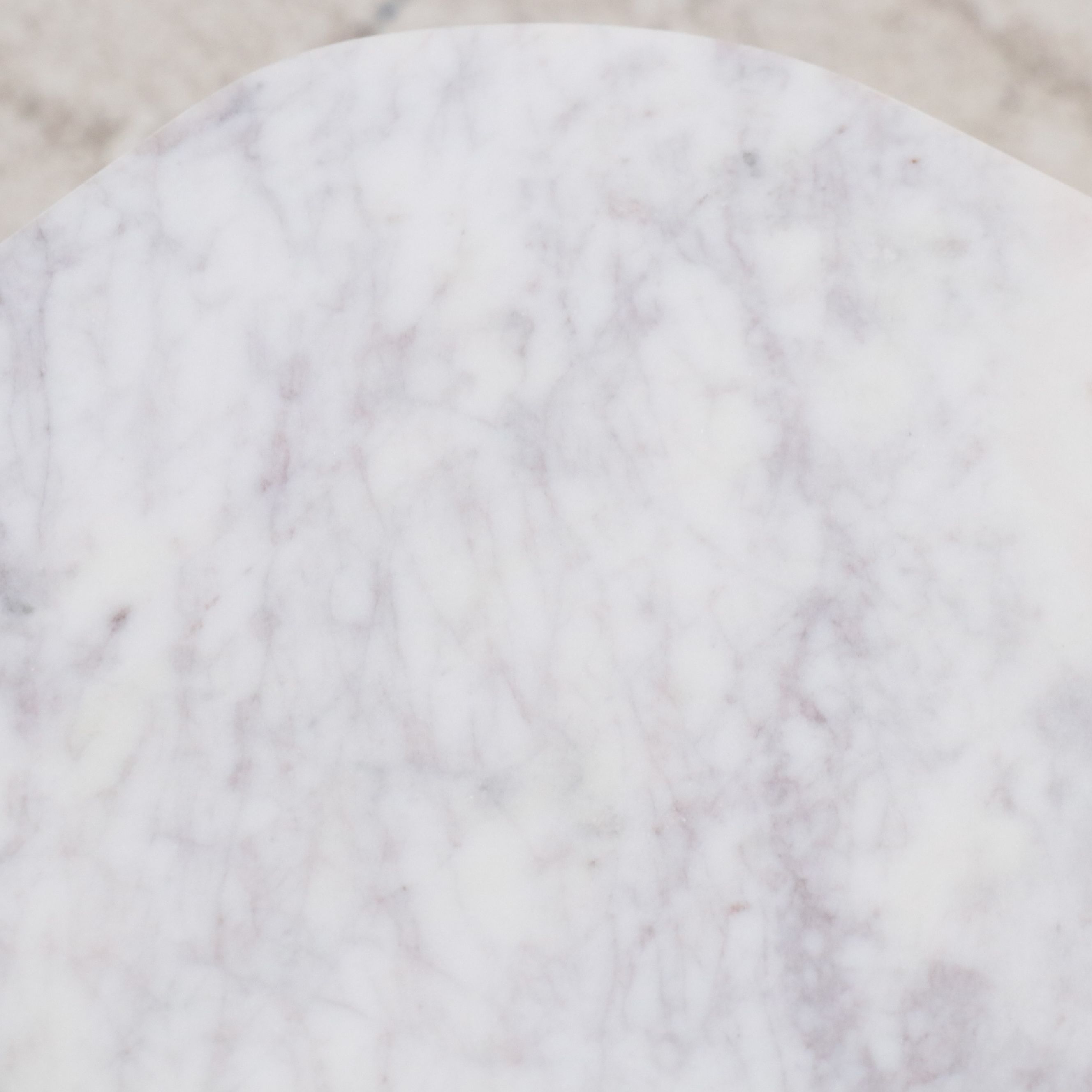 Matthew Izzo Mango Wood Side Table with Marble Top