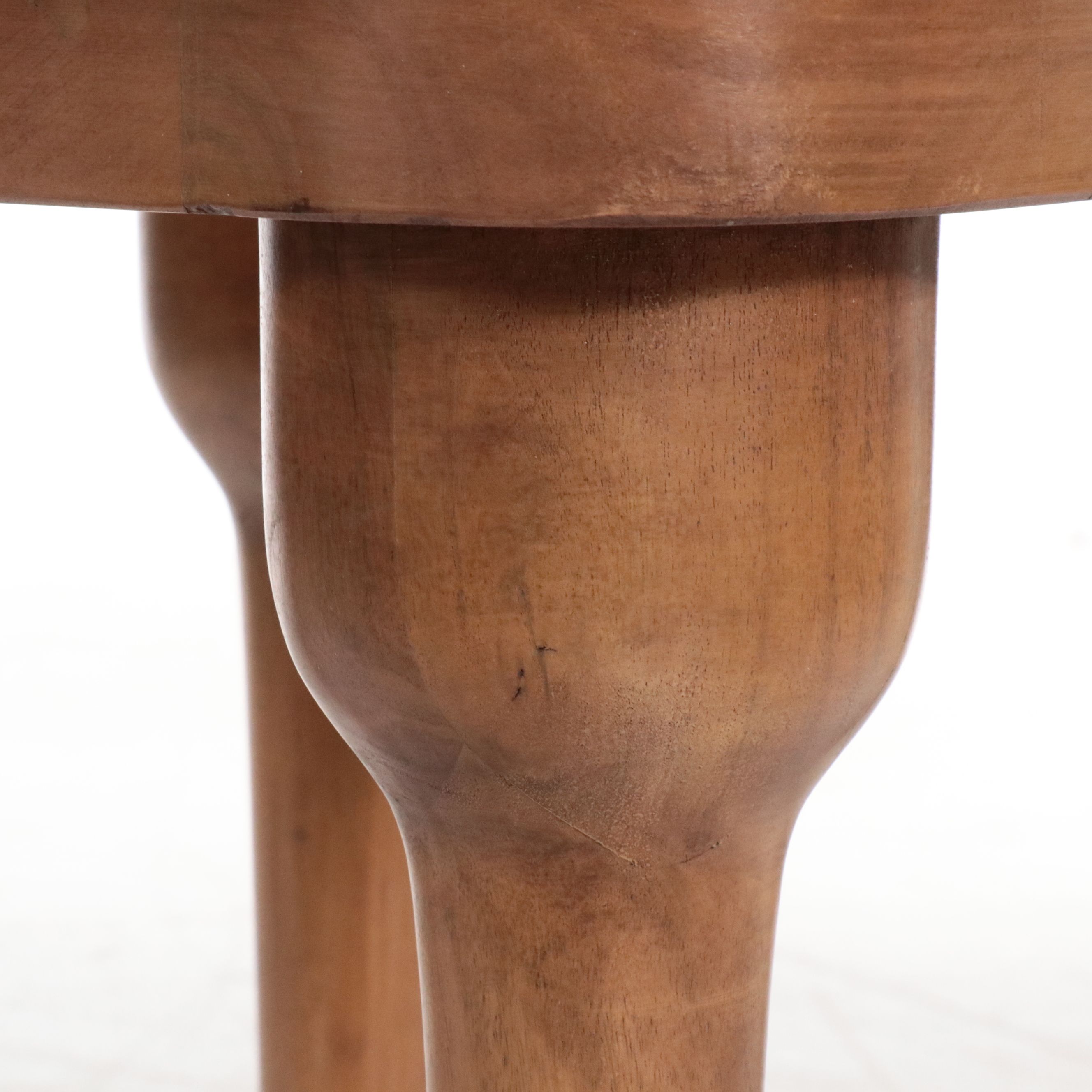 Matthew Izzo Mango Wood Side Table with Marble Top