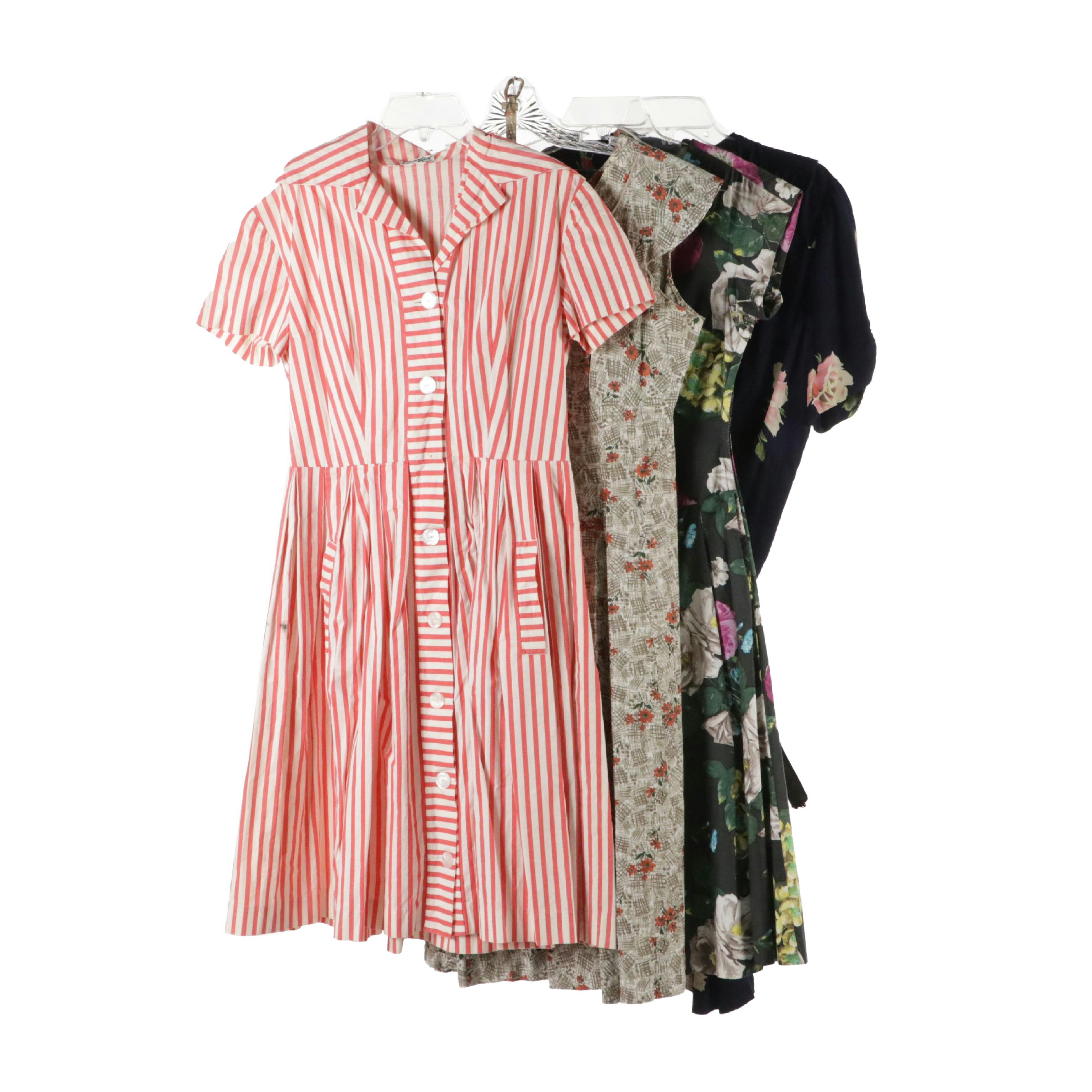 Diana Vintage Floral Print Pleated Dress, Le Cadeau Volant Striped Dress, More