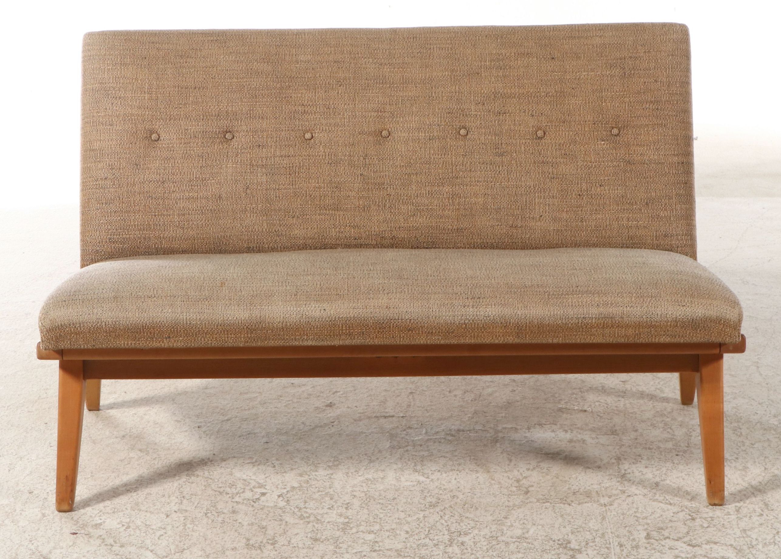 Jens Risom for Knoll Mid Century Modern Tufted Settee