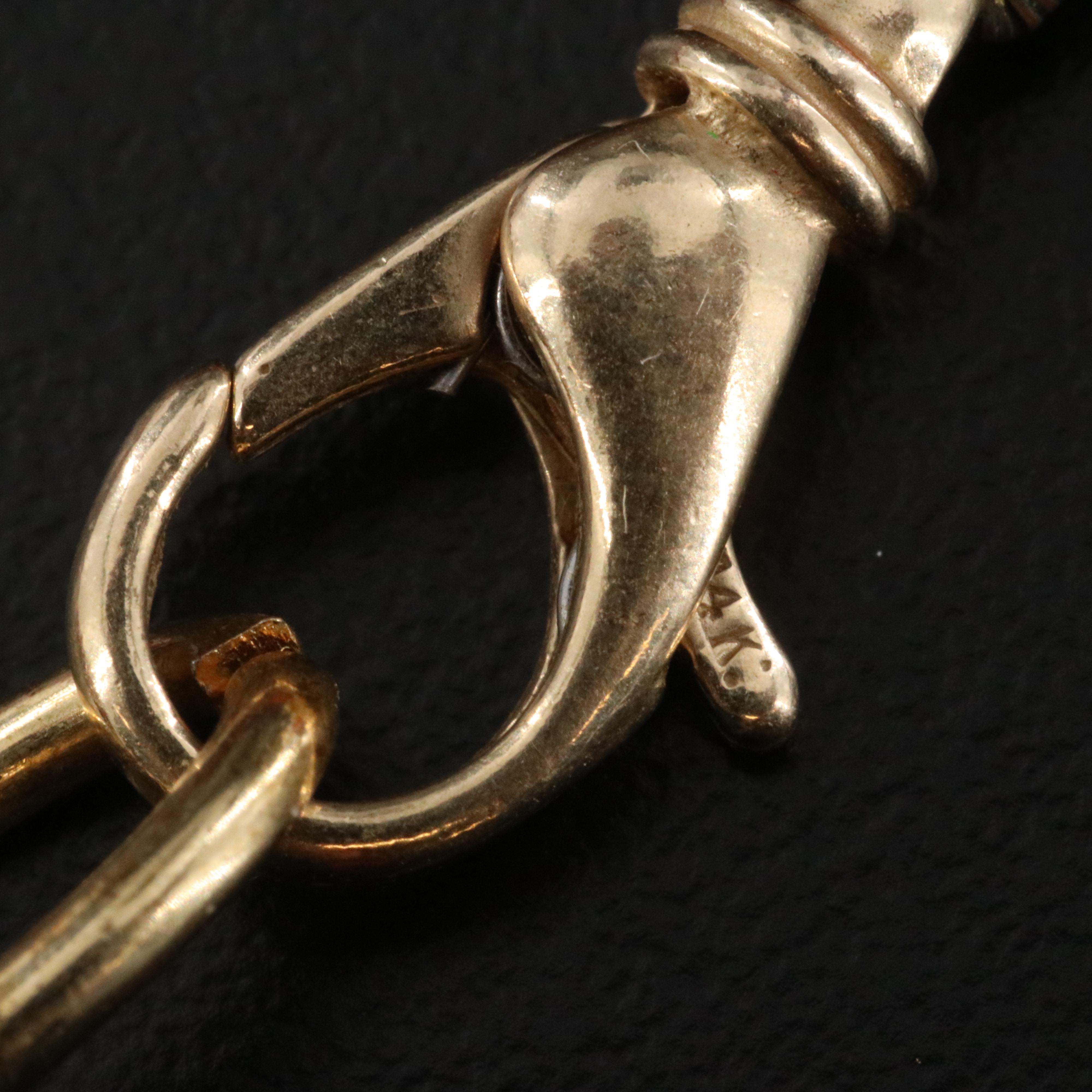 Coral and Serpentine Bead Necklaces with Sterling and 14K Clasps