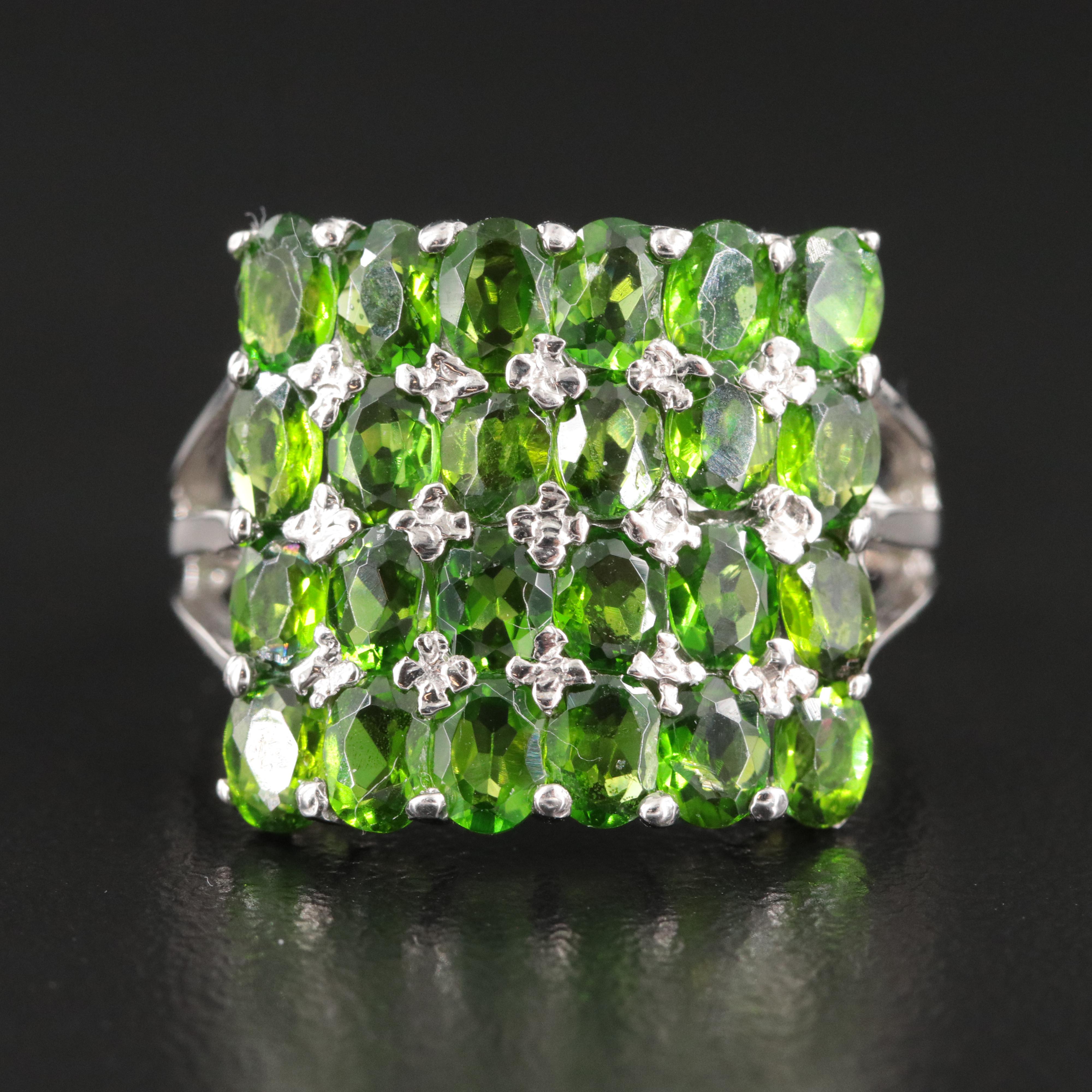Sterling Diopside Ring