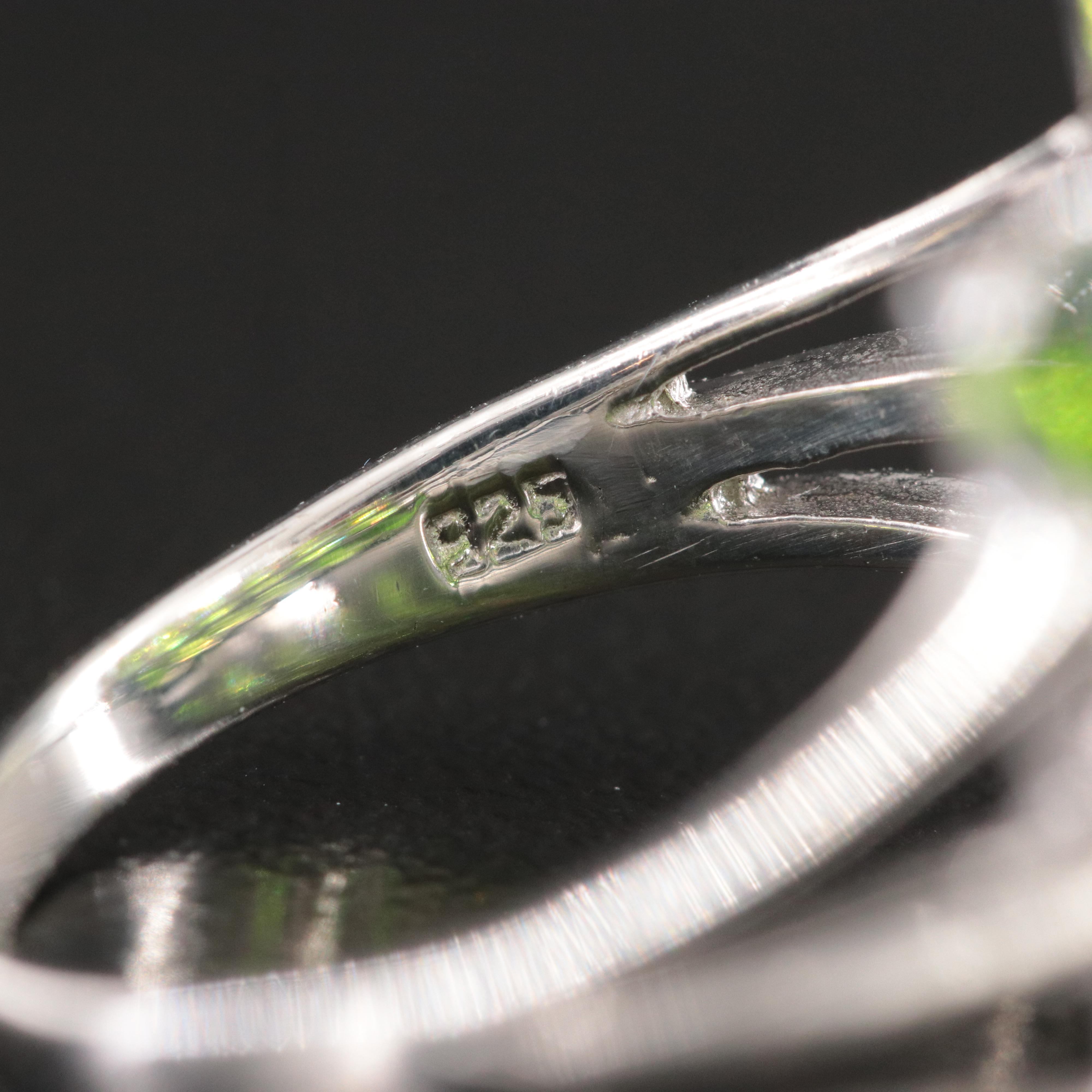 Sterling Diopside Ring