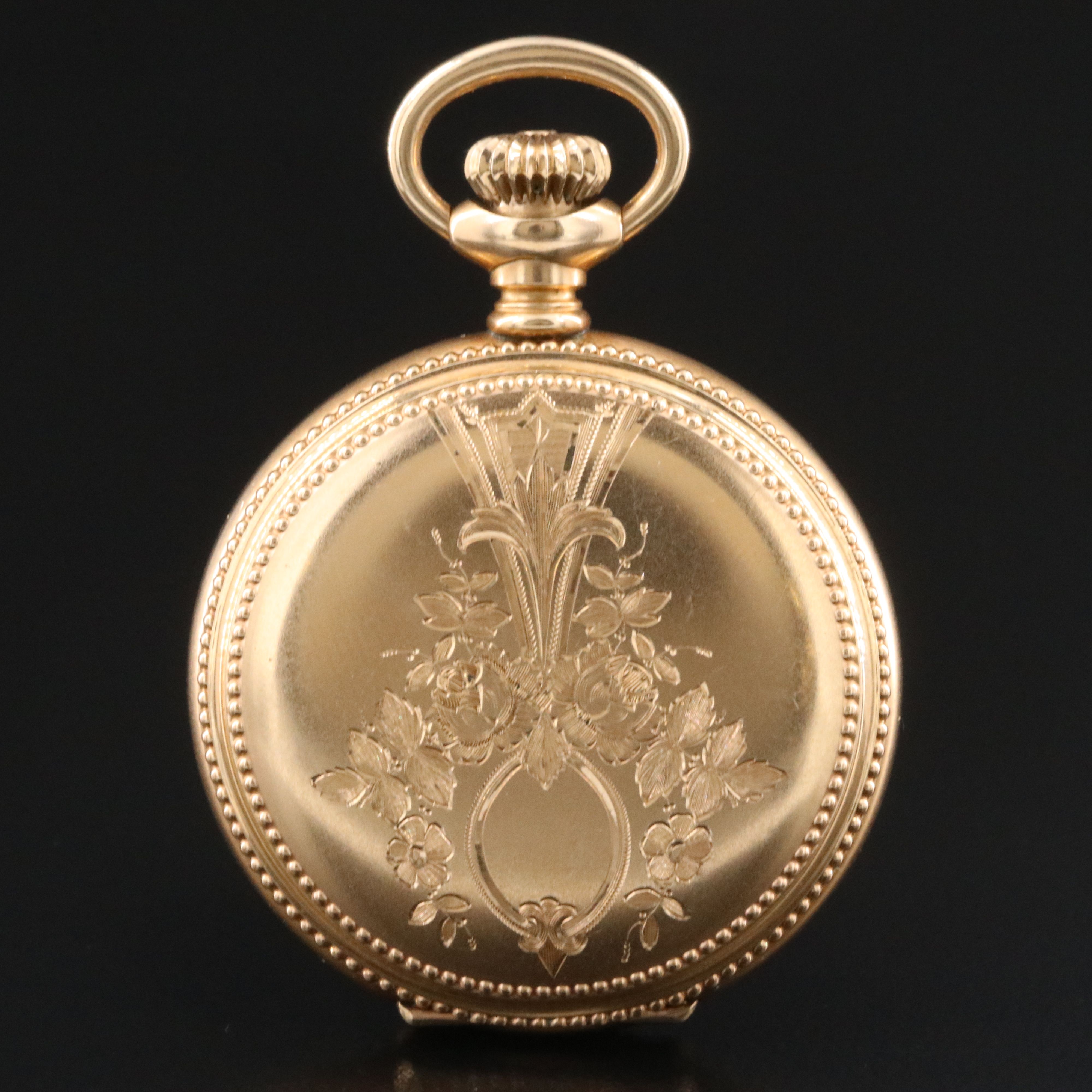 Illinois Watch Co. For E.H. Klahr Gold Filled Ornate Pocket Watch