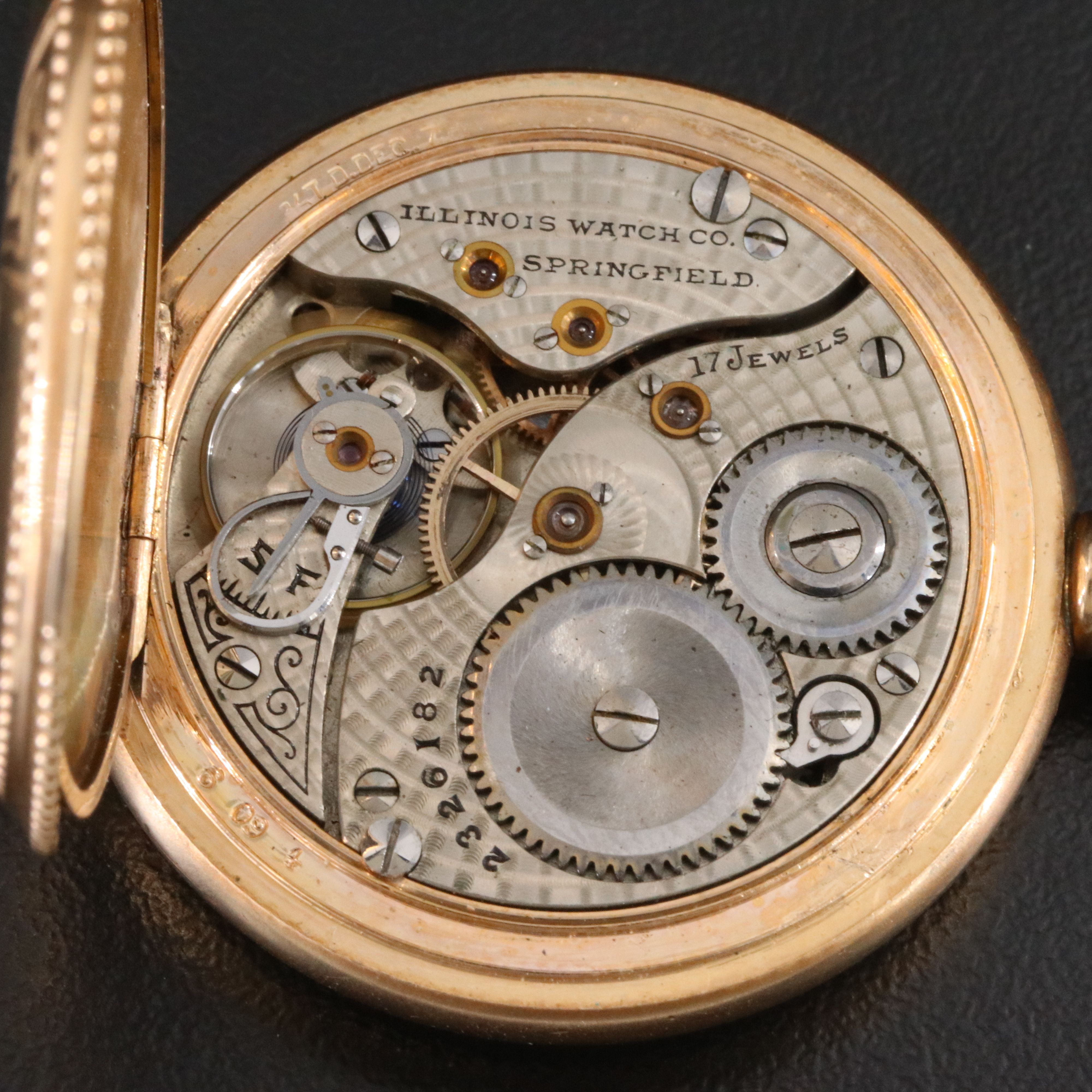 Illinois Watch Co. For E.H. Klahr Gold Filled Ornate Pocket Watch