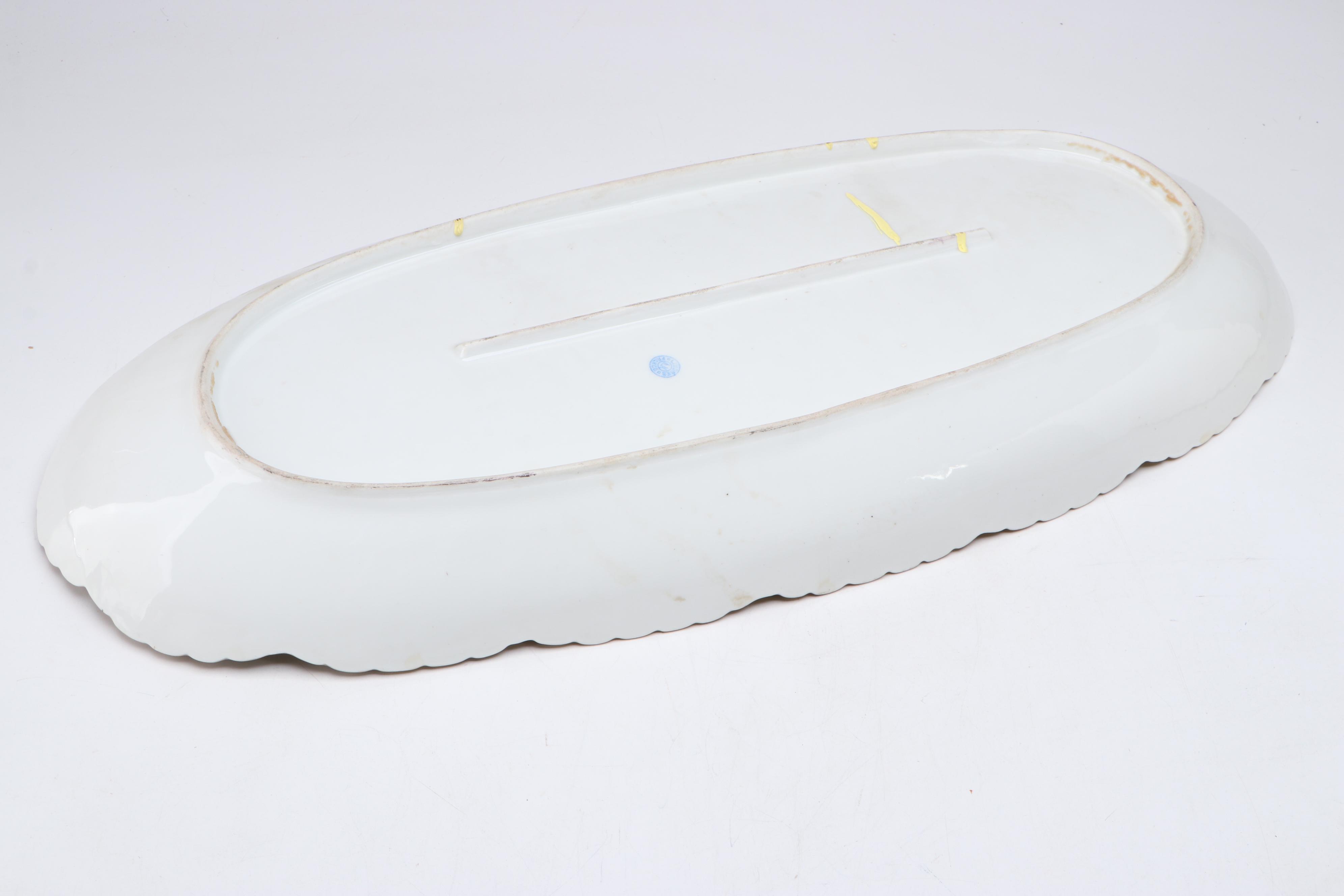 Limoges Hand-Painted Porcelain Fish Service, Late 19th/ Early 20th Century