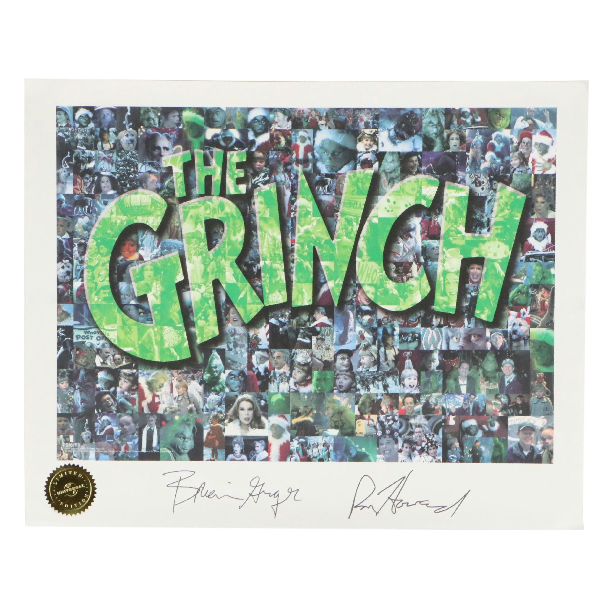 Ron Taylor & Brian Grazer Facsimile Signed "The Grinch" Limited Edition Poster