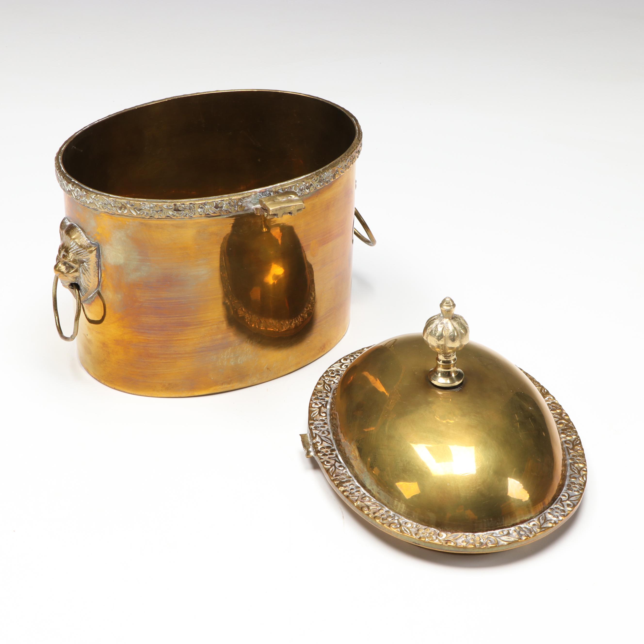 Brass Double Headed Swan Planter, Desktop Sundial, and More Metal Décor