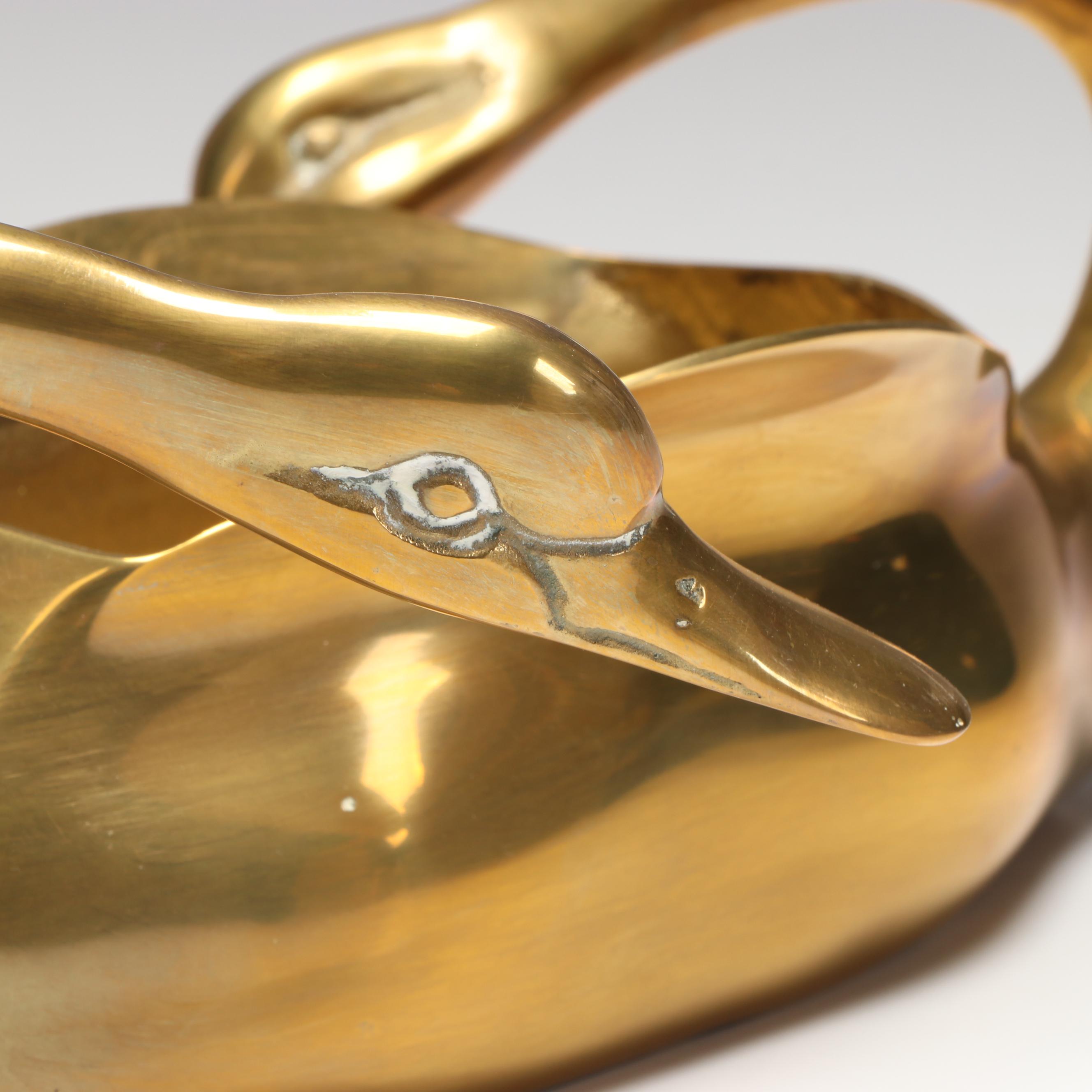 Brass Double Headed Swan Planter, Desktop Sundial, and More Metal Décor