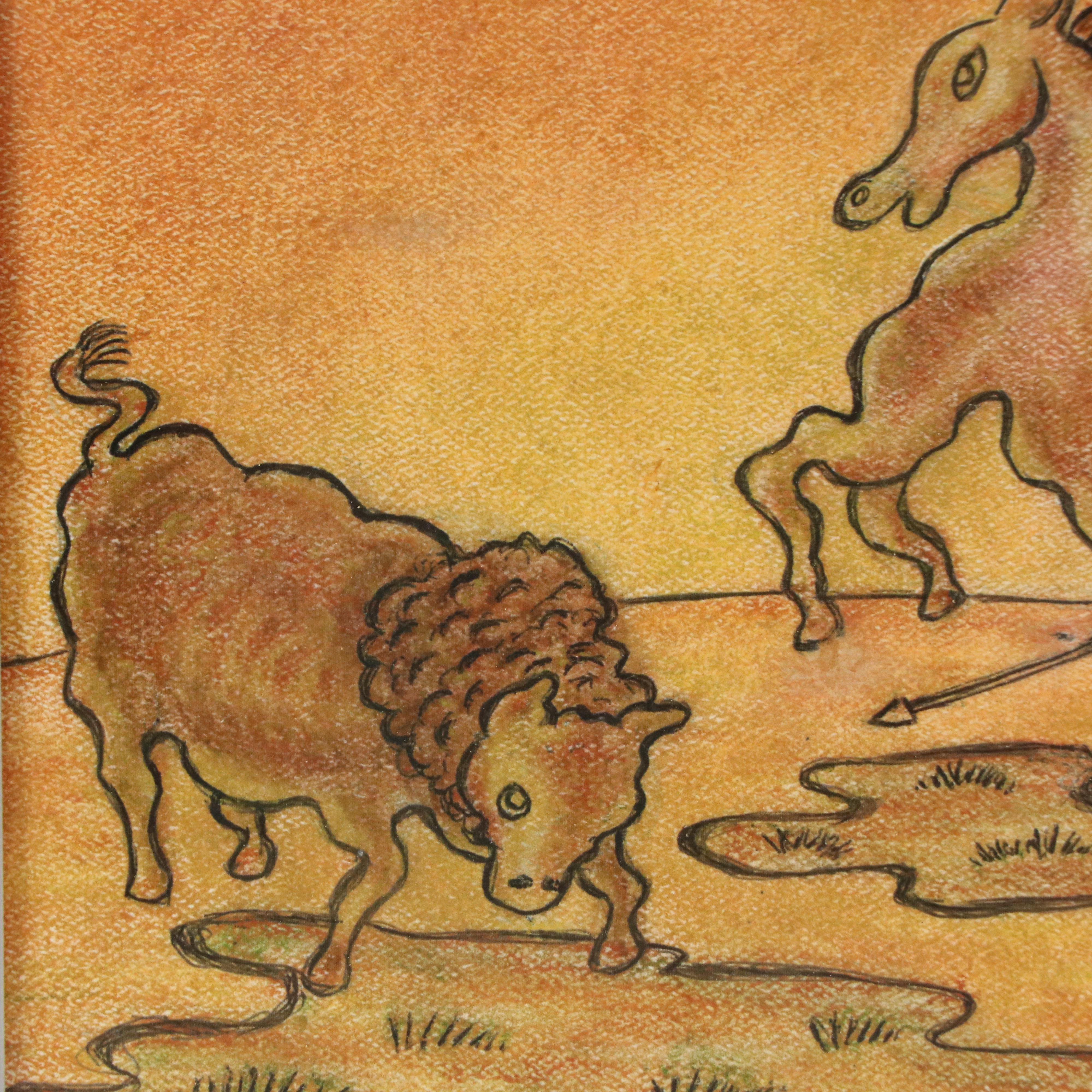 Frederick Arthur Yohe Offset Lithograph Print, Late 20th Century