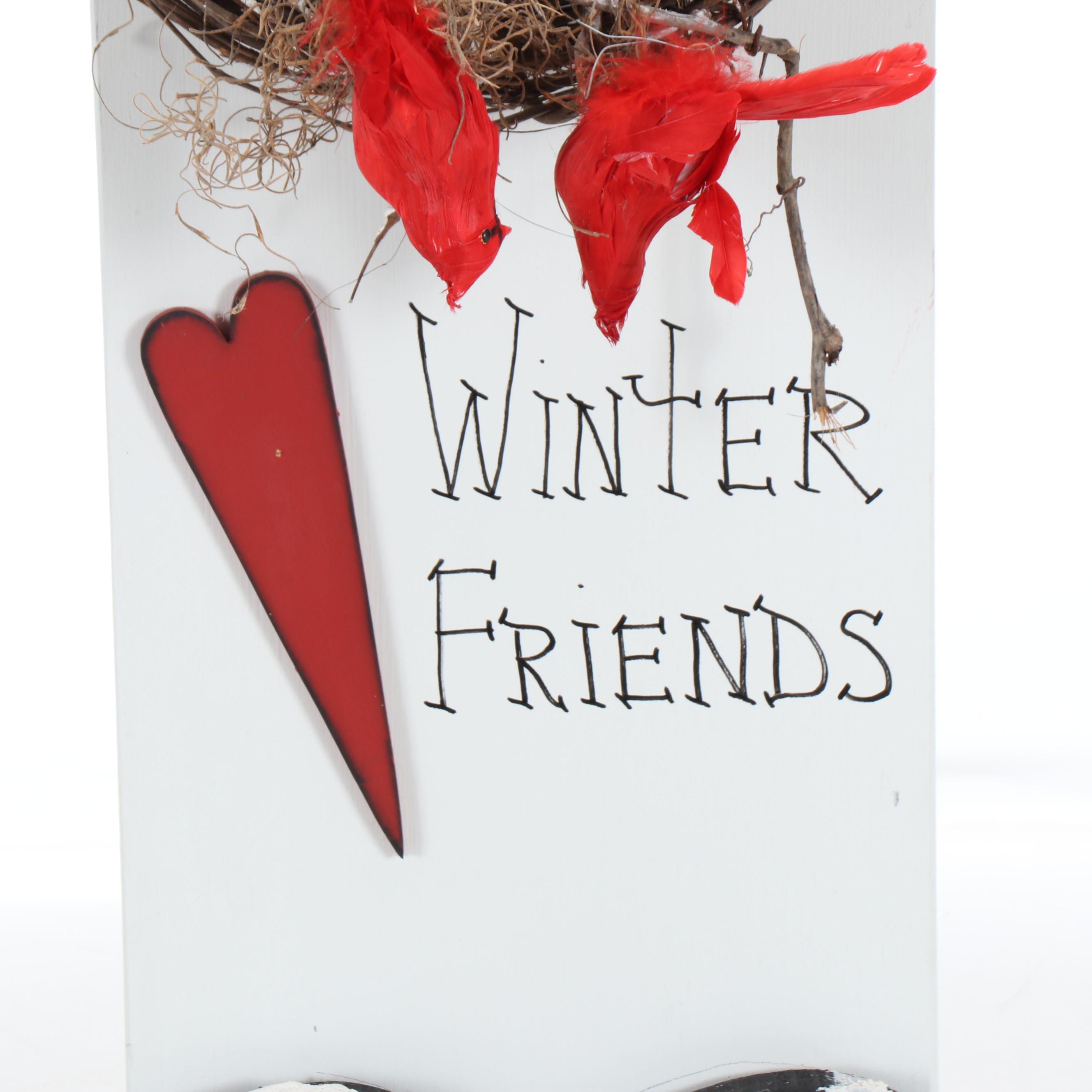 Rustic Wood Standing Snowman