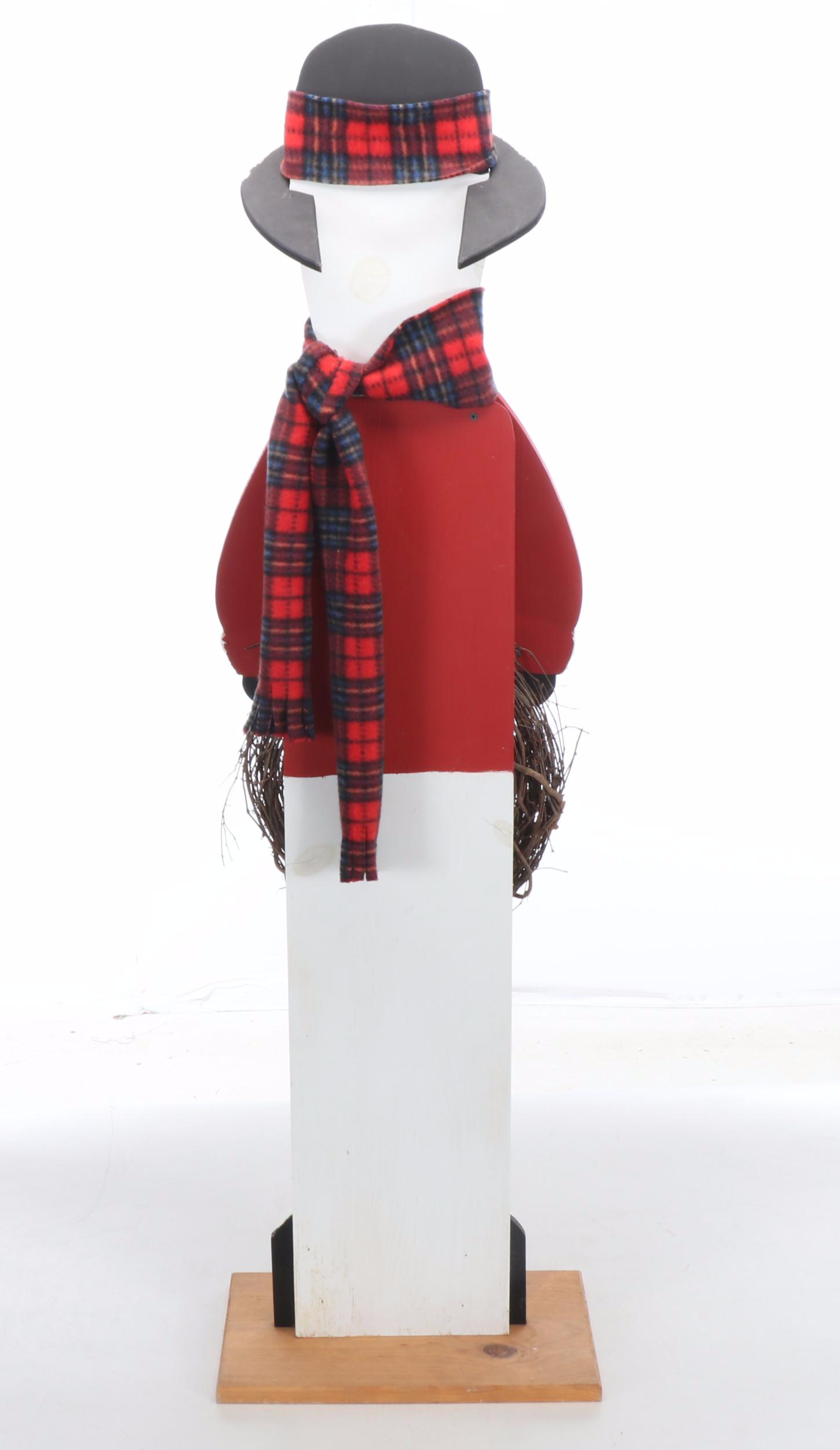 Rustic Wood Standing Snowman