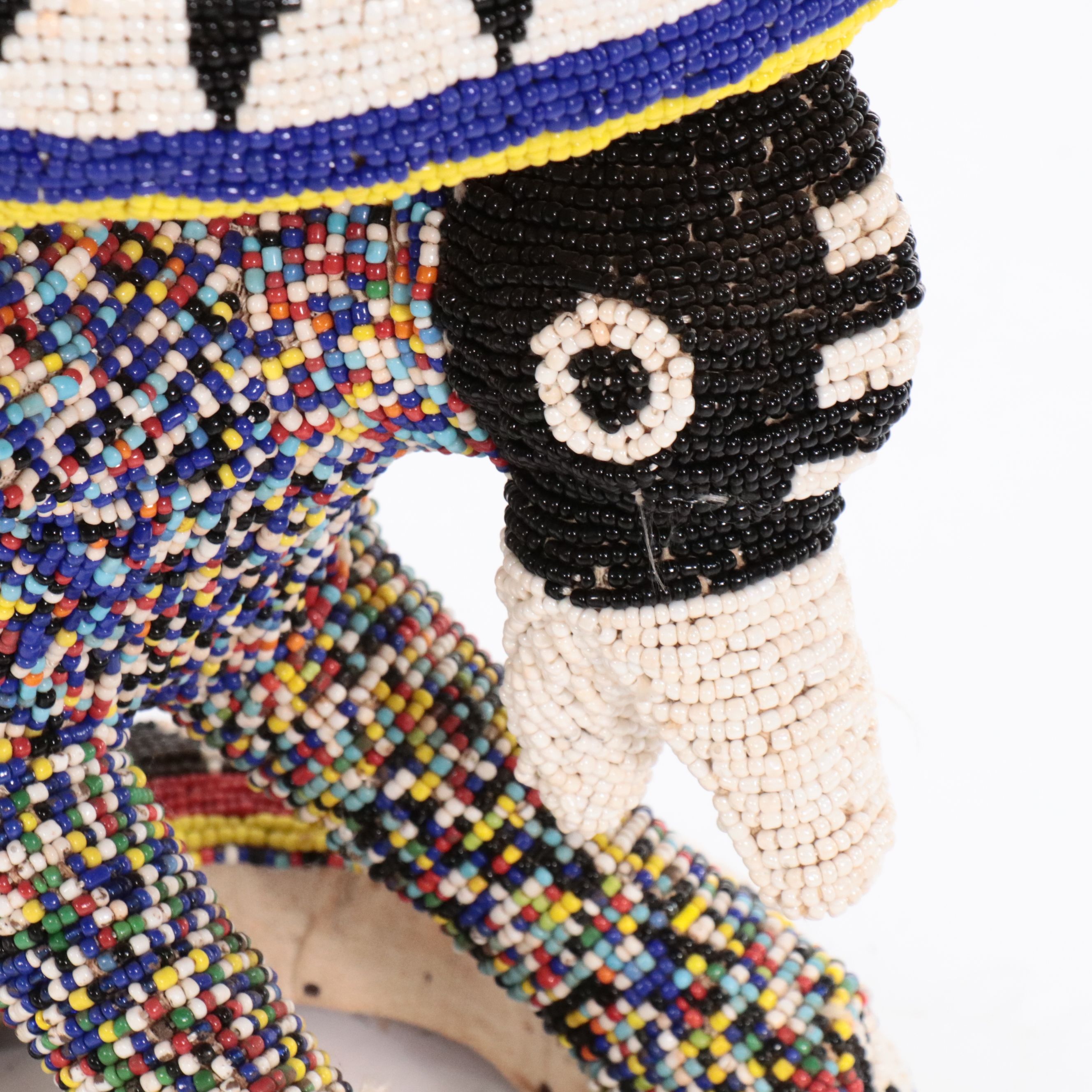 Pair of Bamileke Traditional Style Beaded Stools