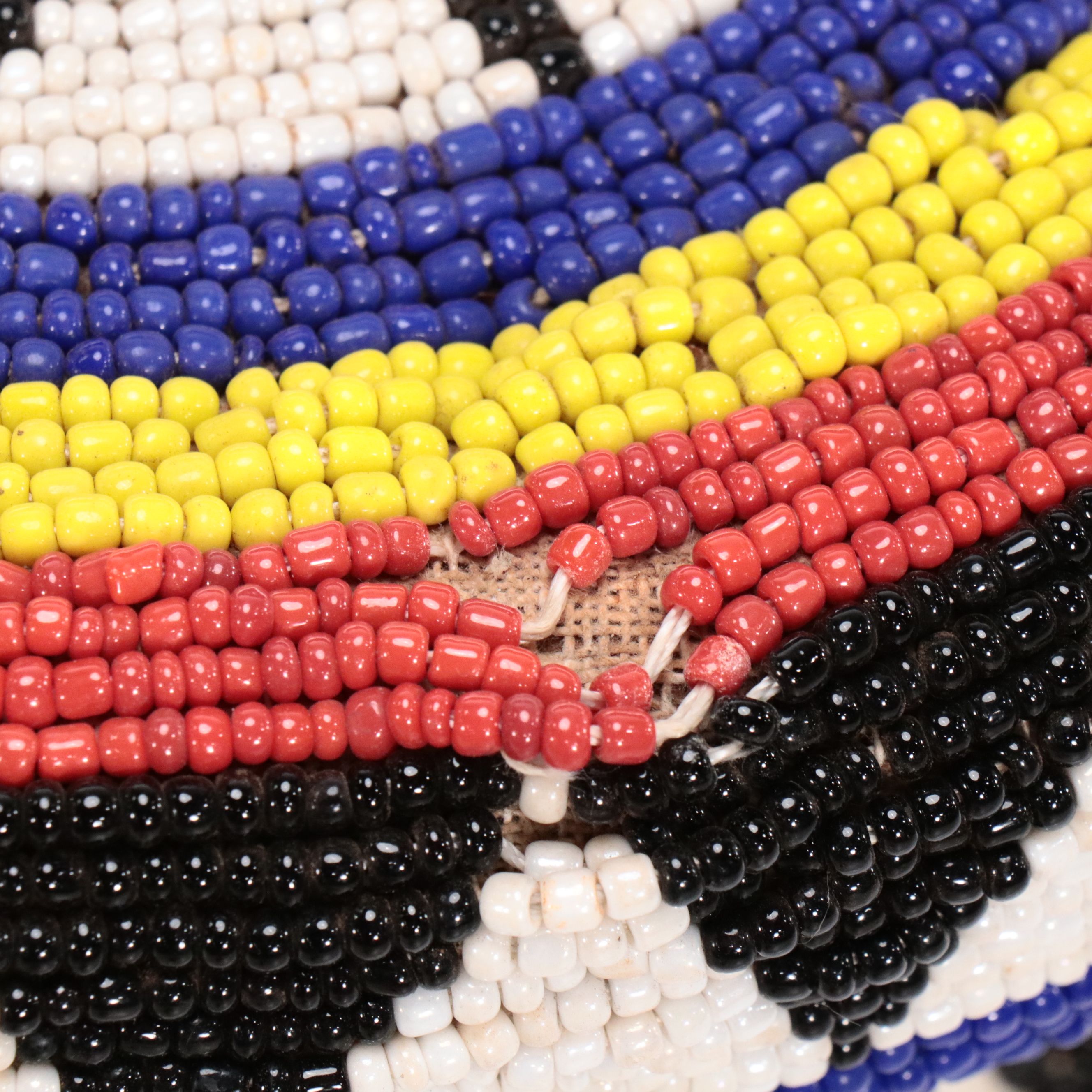 Pair of Bamileke Traditional Style Beaded Stools