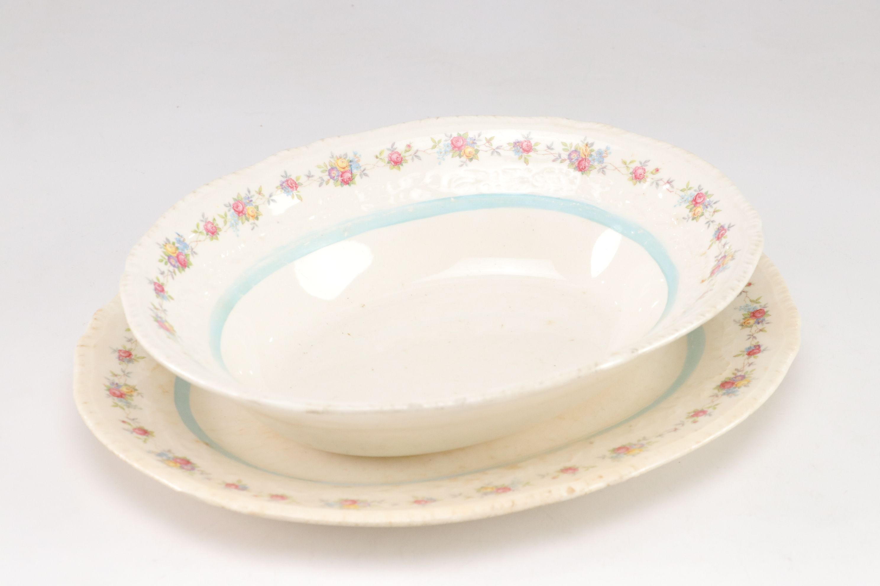 Porcelain Plates, Teapot & Serveware, Mid-20th Century