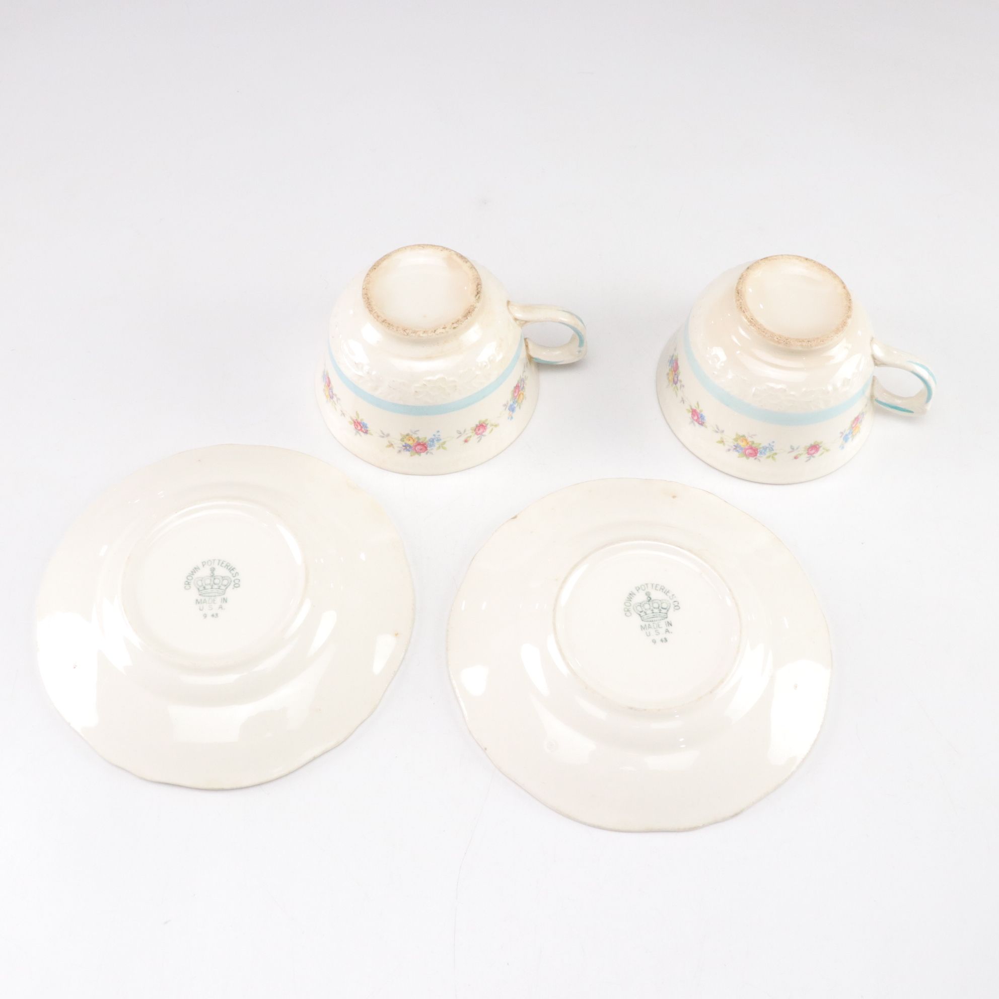 Porcelain Plates, Teapot & Serveware, Mid-20th Century