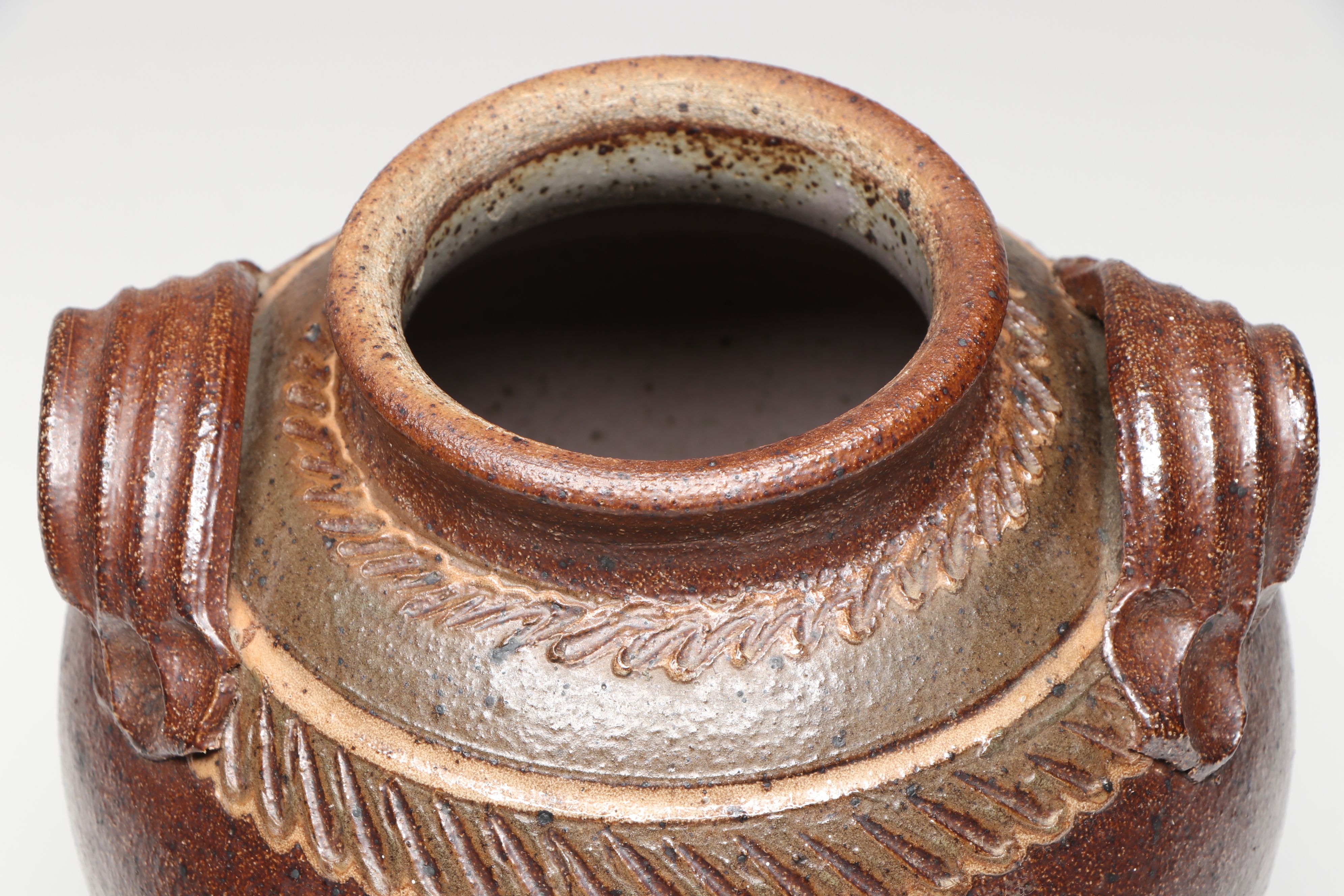 Lee Rexrode Stoneware with Other Artist Signed Art Pottery Vases