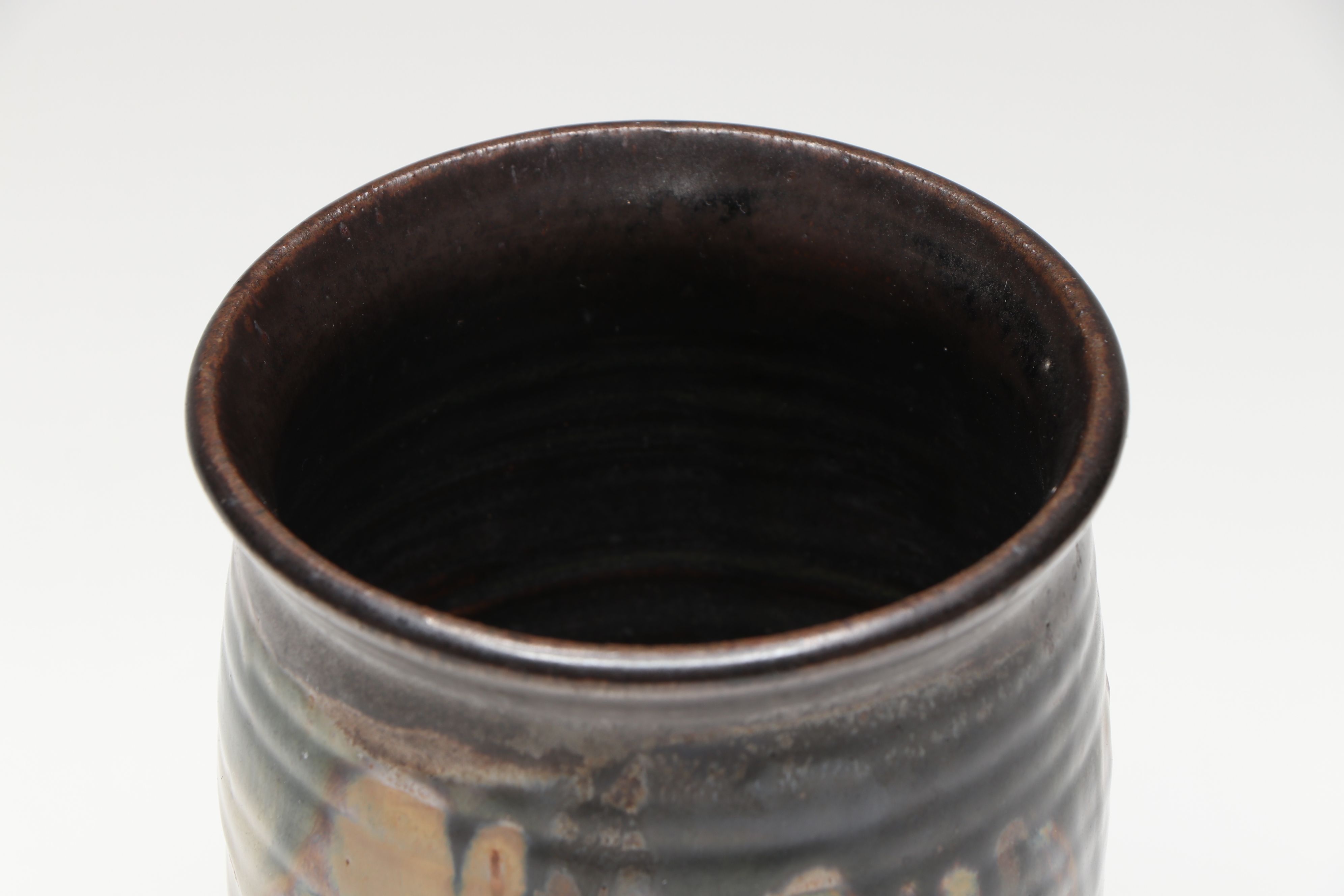 Lee Rexrode Stoneware with Other Artist Signed Art Pottery Vases