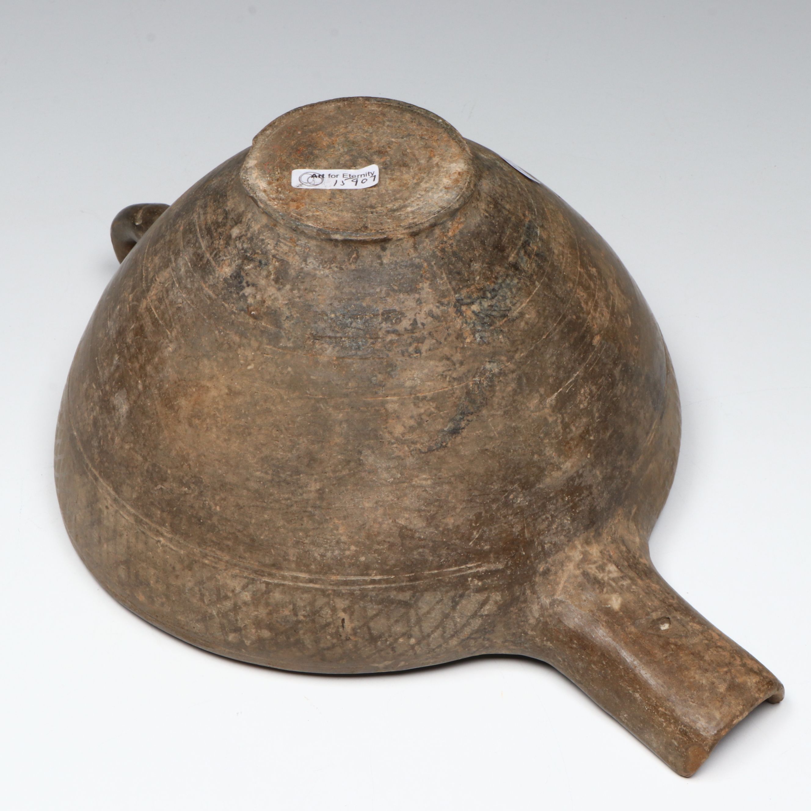 Ancient Near Eastern Luristan Pottery Sprouted Ceremonial Vessel