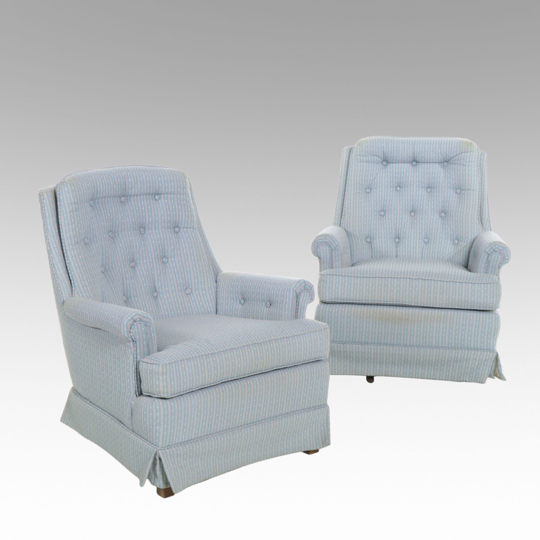 King Hickory "Palmer House" Upholstered Armchair and Swivel Chair