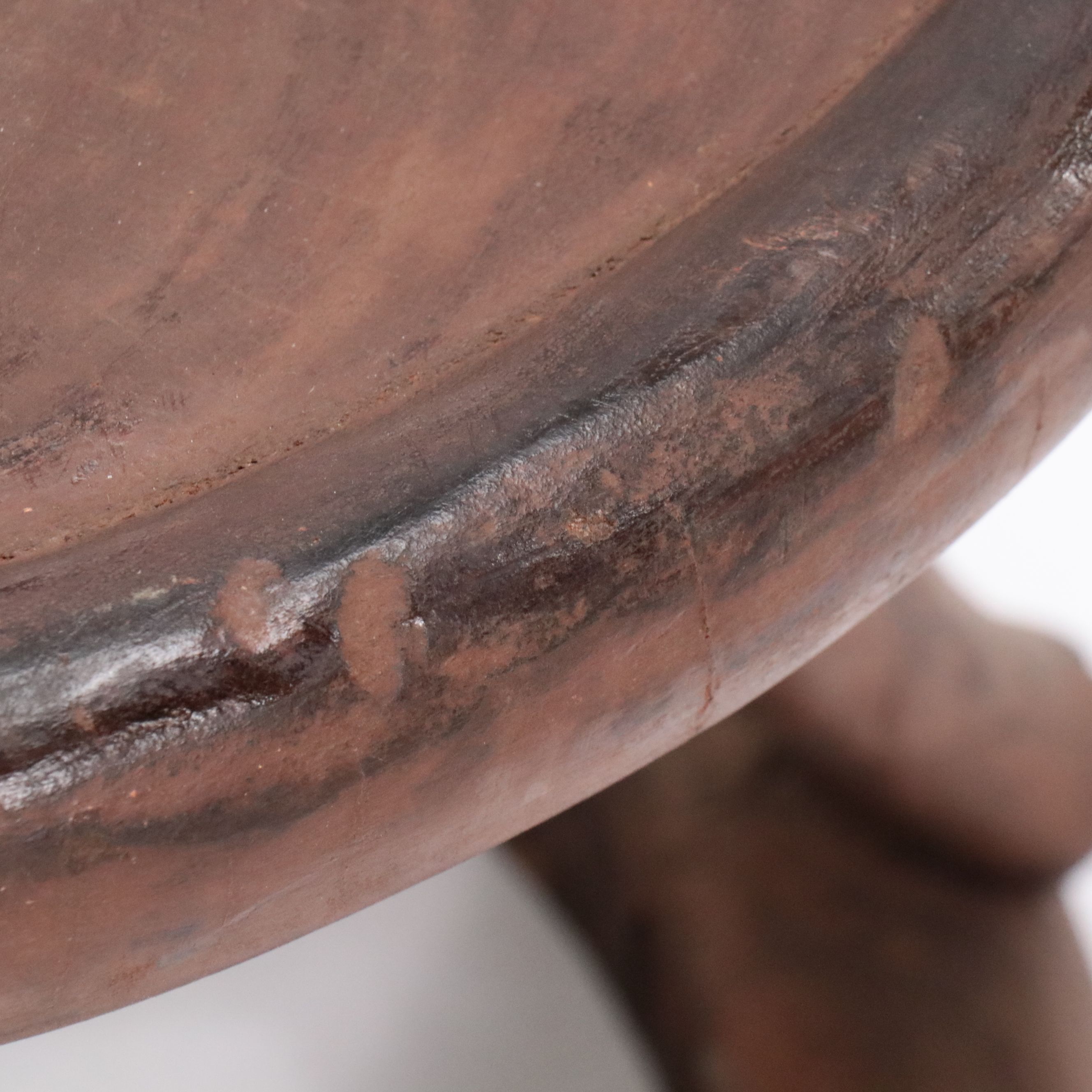 African Bamileke Style Hand-Carved Wooden Souvenir Stools