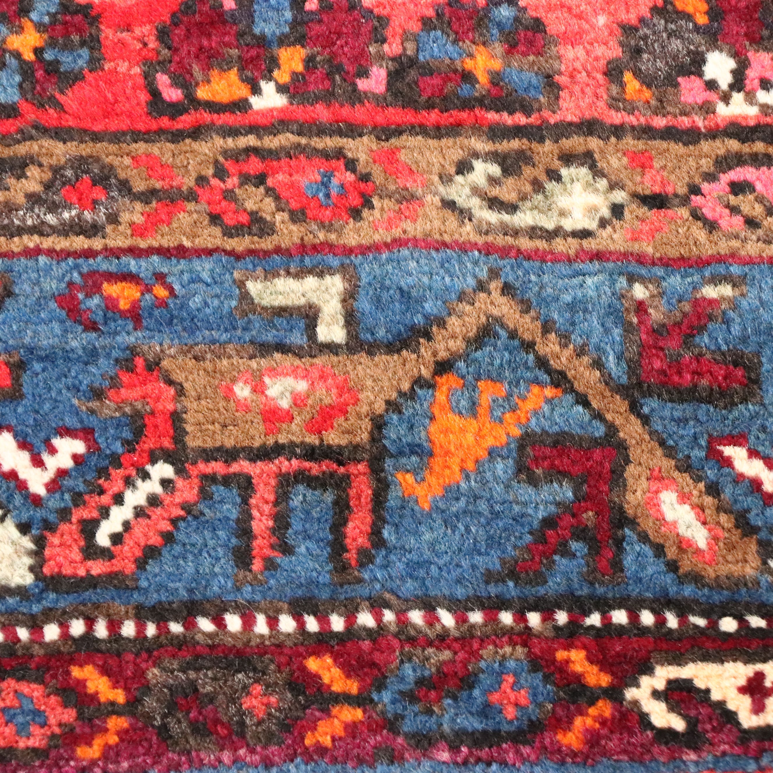 4'3 x 6'8 Hand-Knotted Persian Hamadan Area Rug
