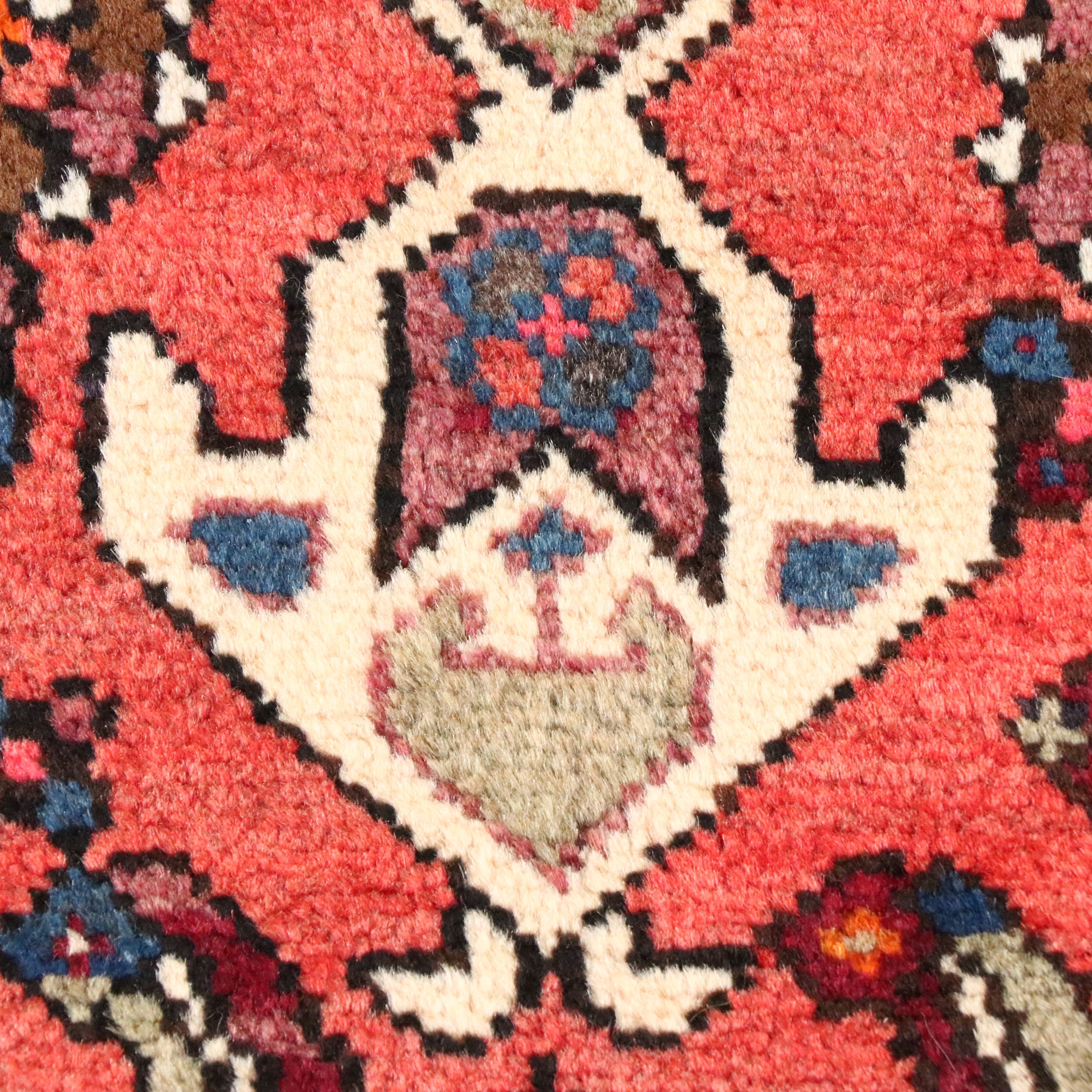 4'3 x 6'8 Hand-Knotted Persian Hamadan Area Rug