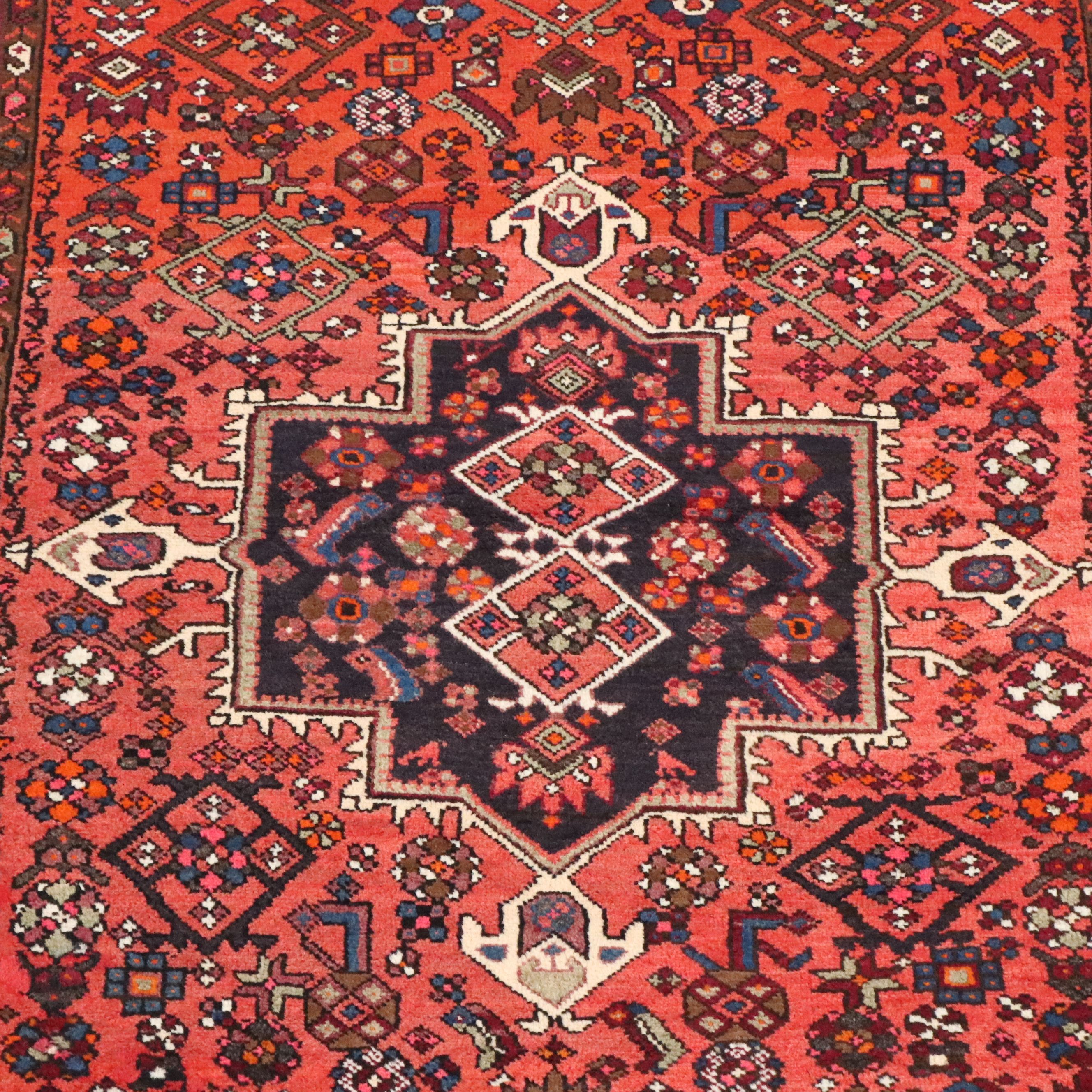 4'3 x 6'8 Hand-Knotted Persian Hamadan Area Rug