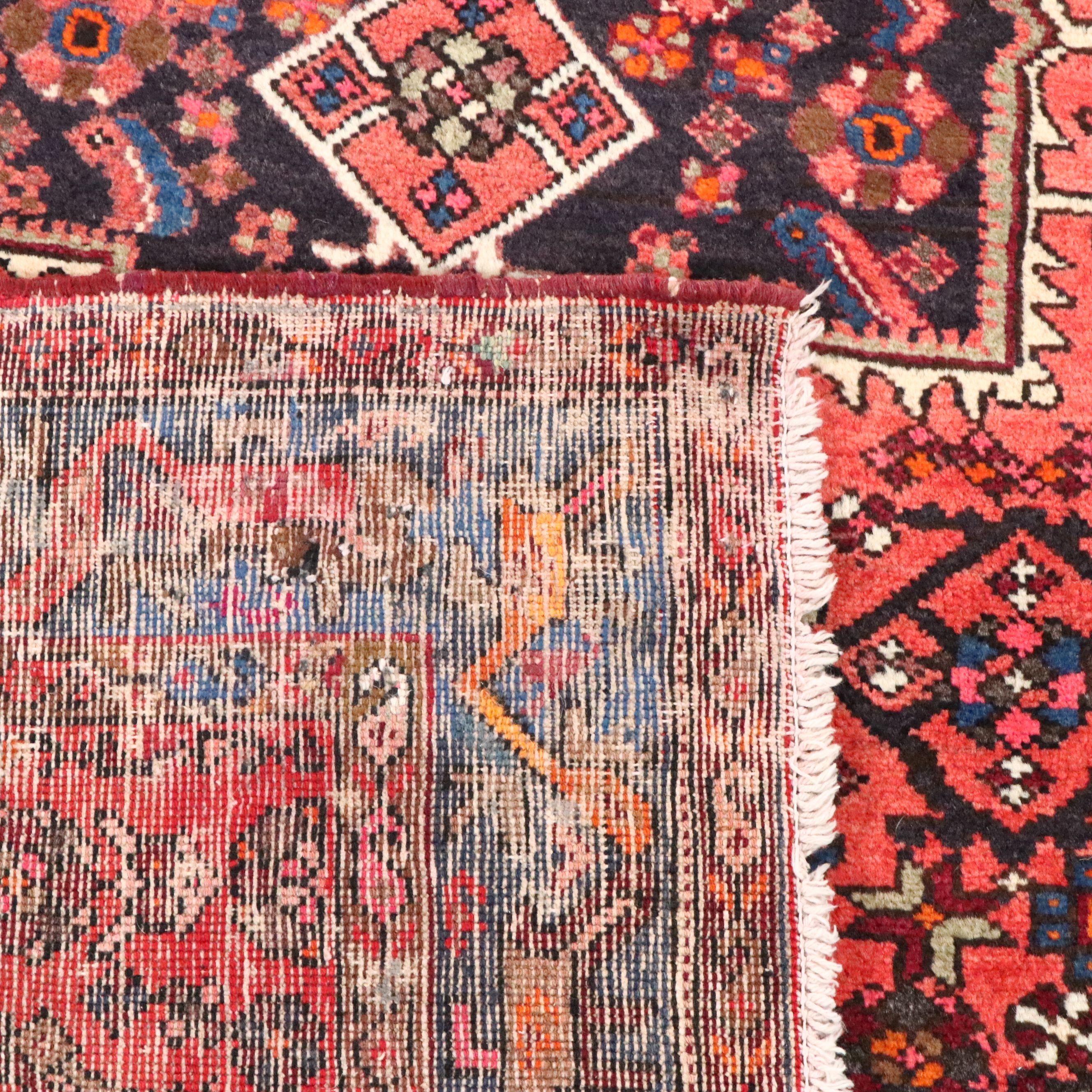 4'3 x 6'8 Hand-Knotted Persian Hamadan Area Rug