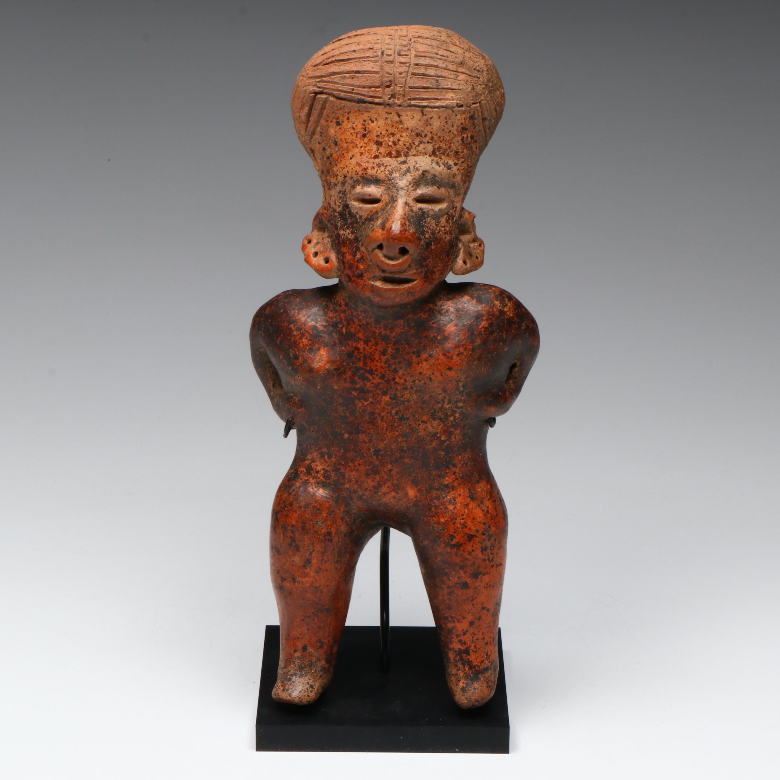 Pre-Columbian Nayarit Pottery Standing Female Ancestor, Circa 300 BCE/CE.